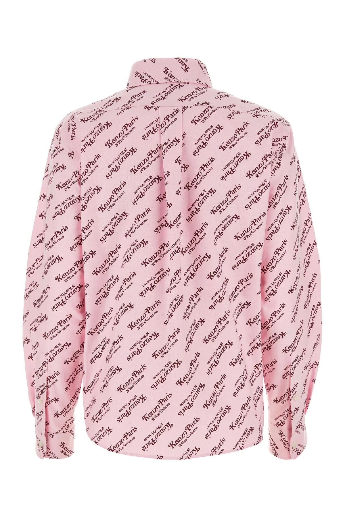 Shop Kenzo Printed Oxford Shirt In Pink
