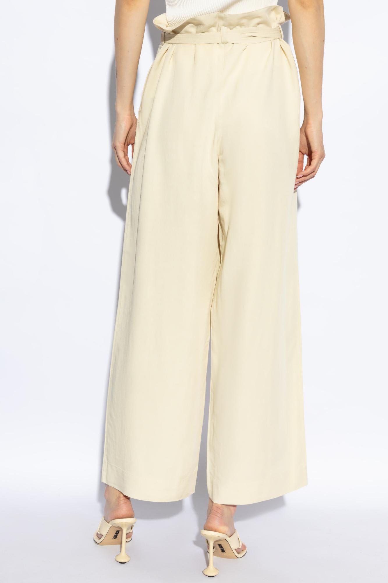 Shop Totême Toteme Loose-fitting Pants In White