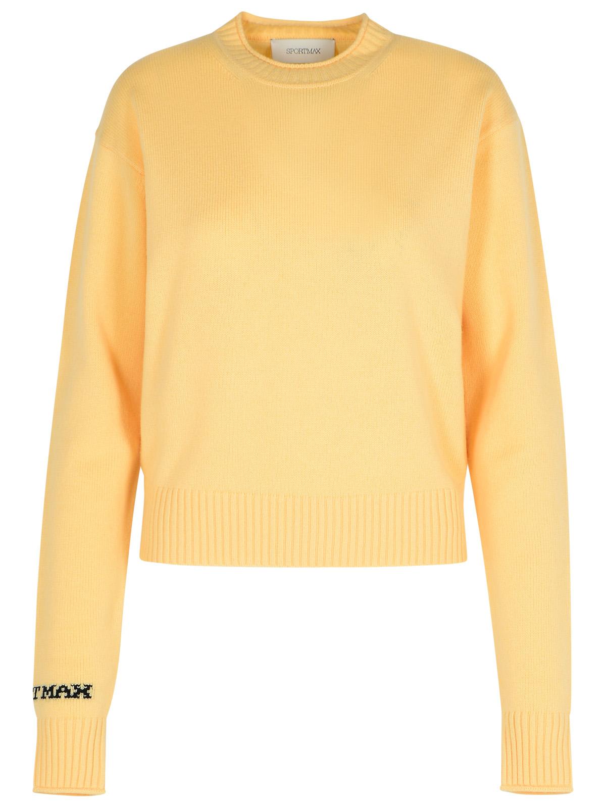 Shop Sportmax Agadir1234 Ivory Wool Blend Sweater