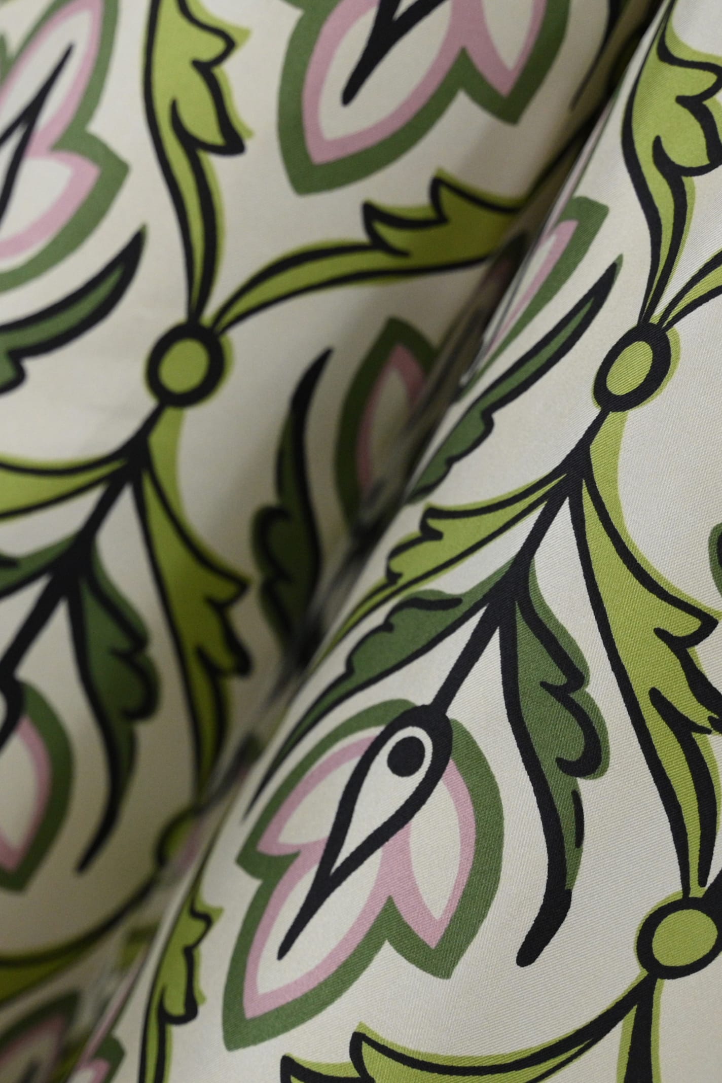 Weekend Max Mara Eusebio Trousers In Printed Silk Twill In Dis. Fiore Deco