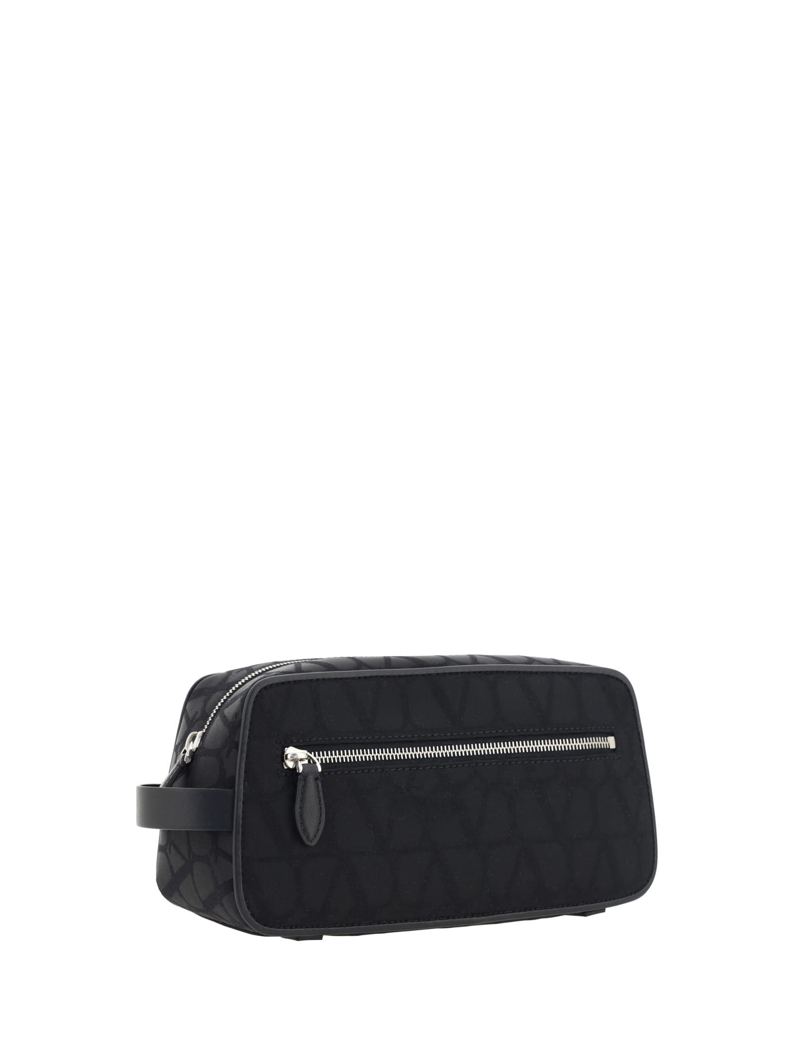Valentino Iconographe Textured Fabric Tote Bag In Black