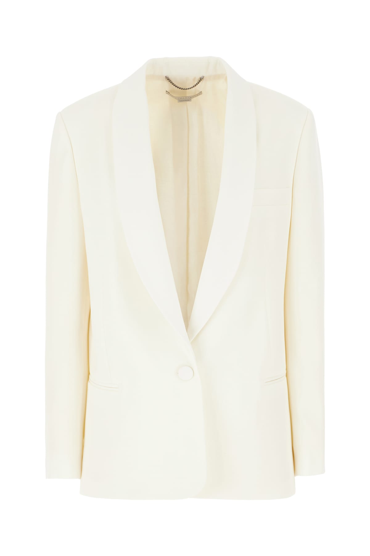 Shop Stella Mccartney Ivory Wool Blazer In Chalk