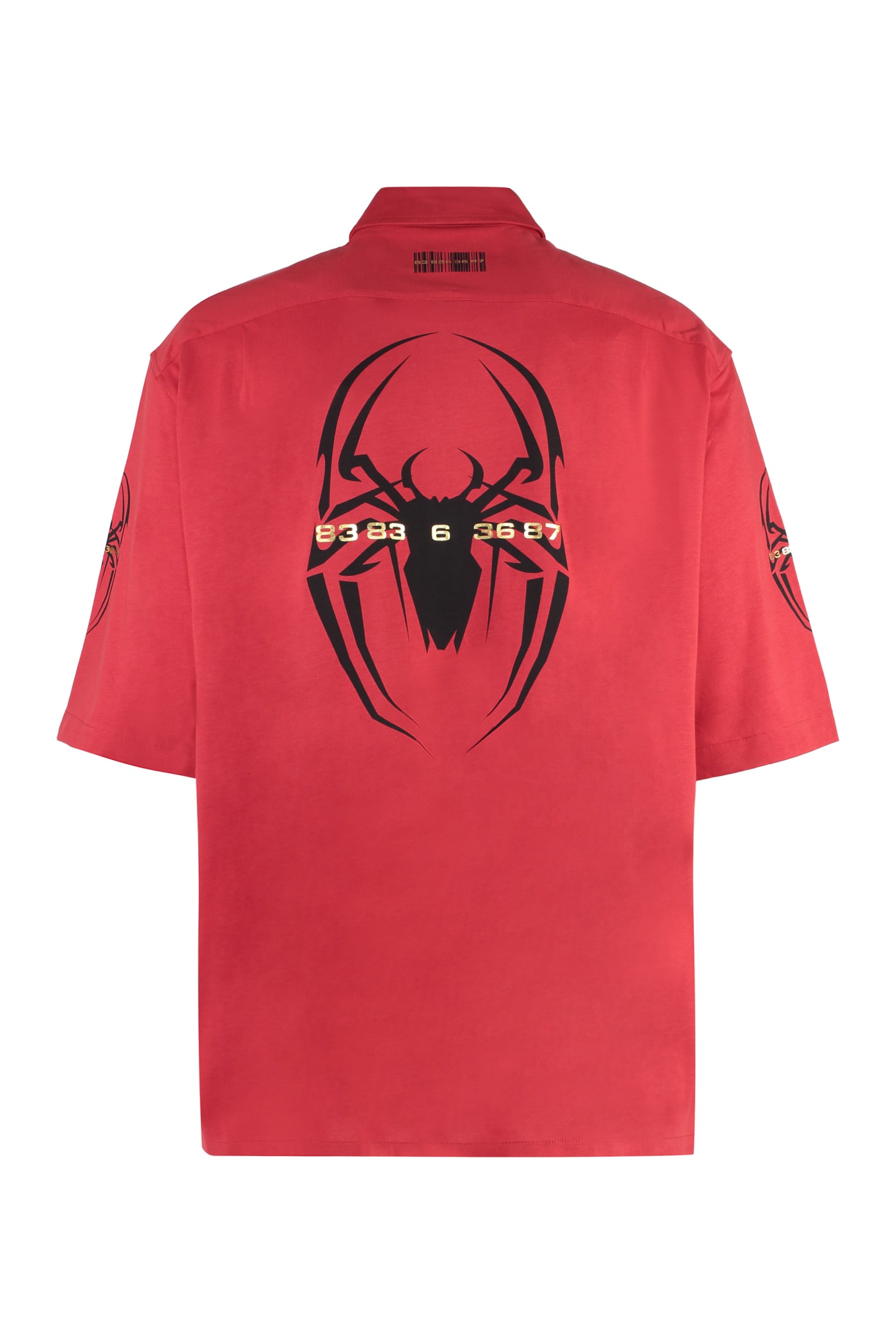 Shop Vetements Spider Cotton T-shirt In Red