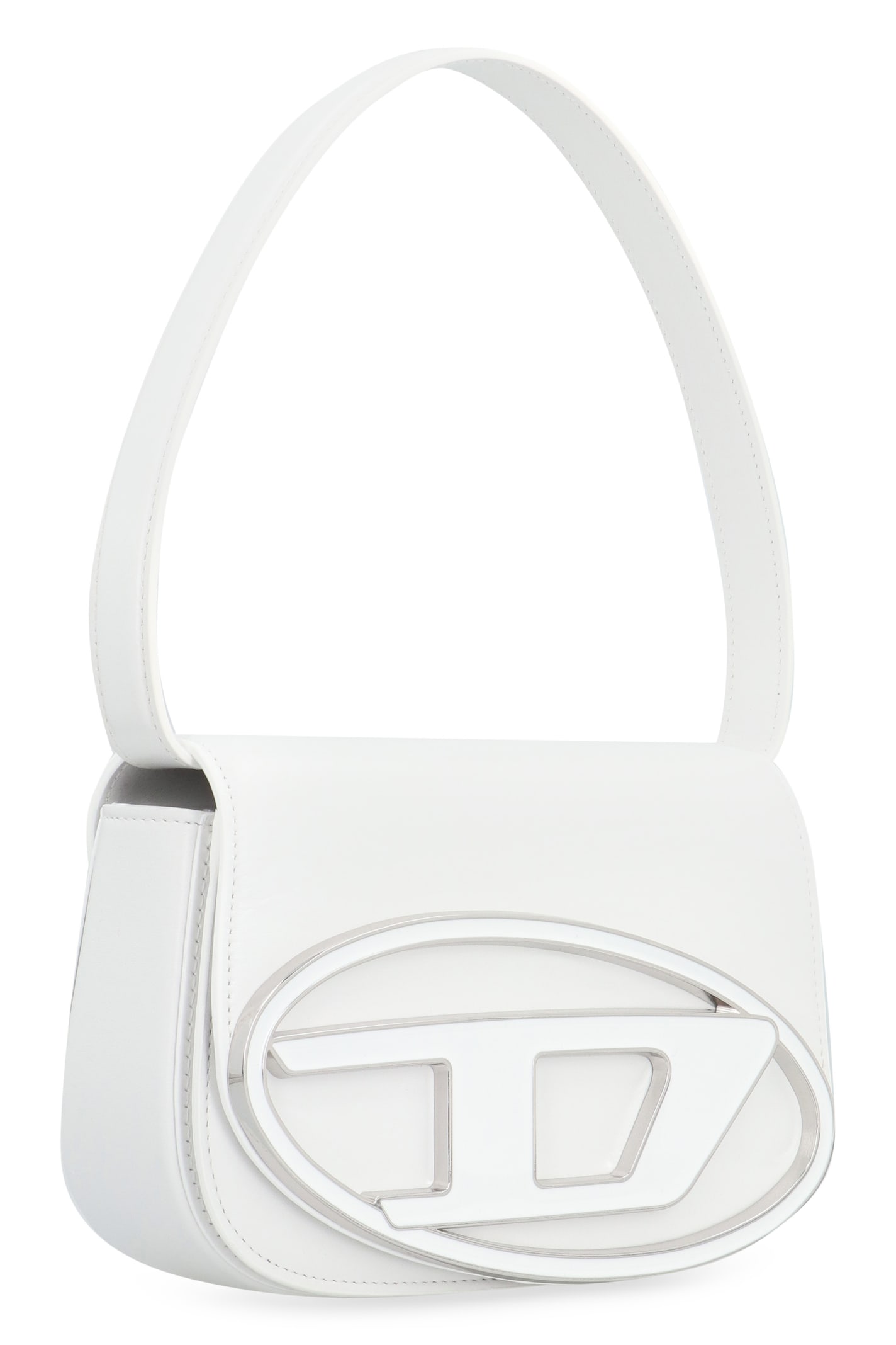 Diesel 1dr Leather Shoulder Bag In Metallic