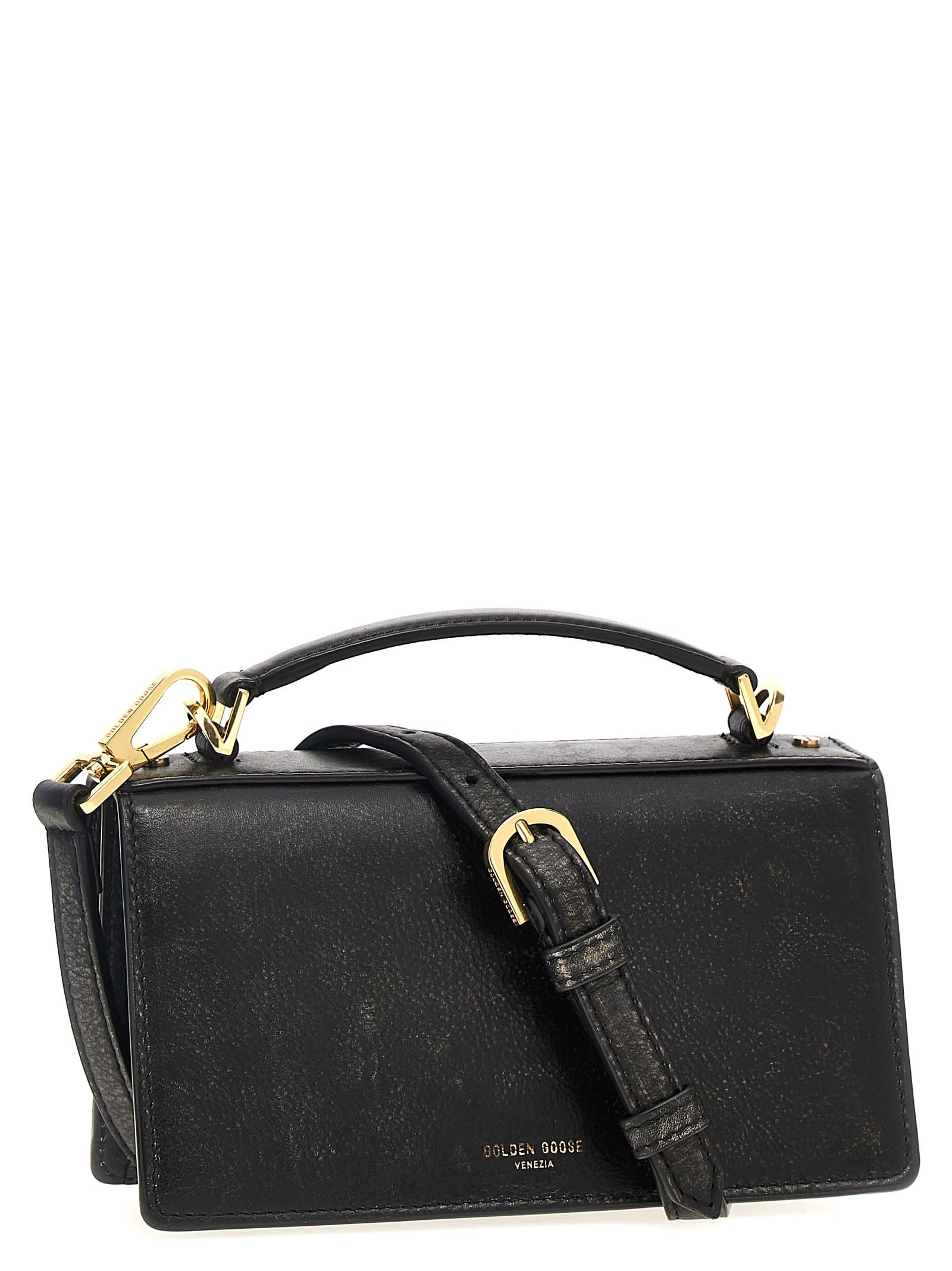 Shop Golden Goose Venezia Small Handbag In Black