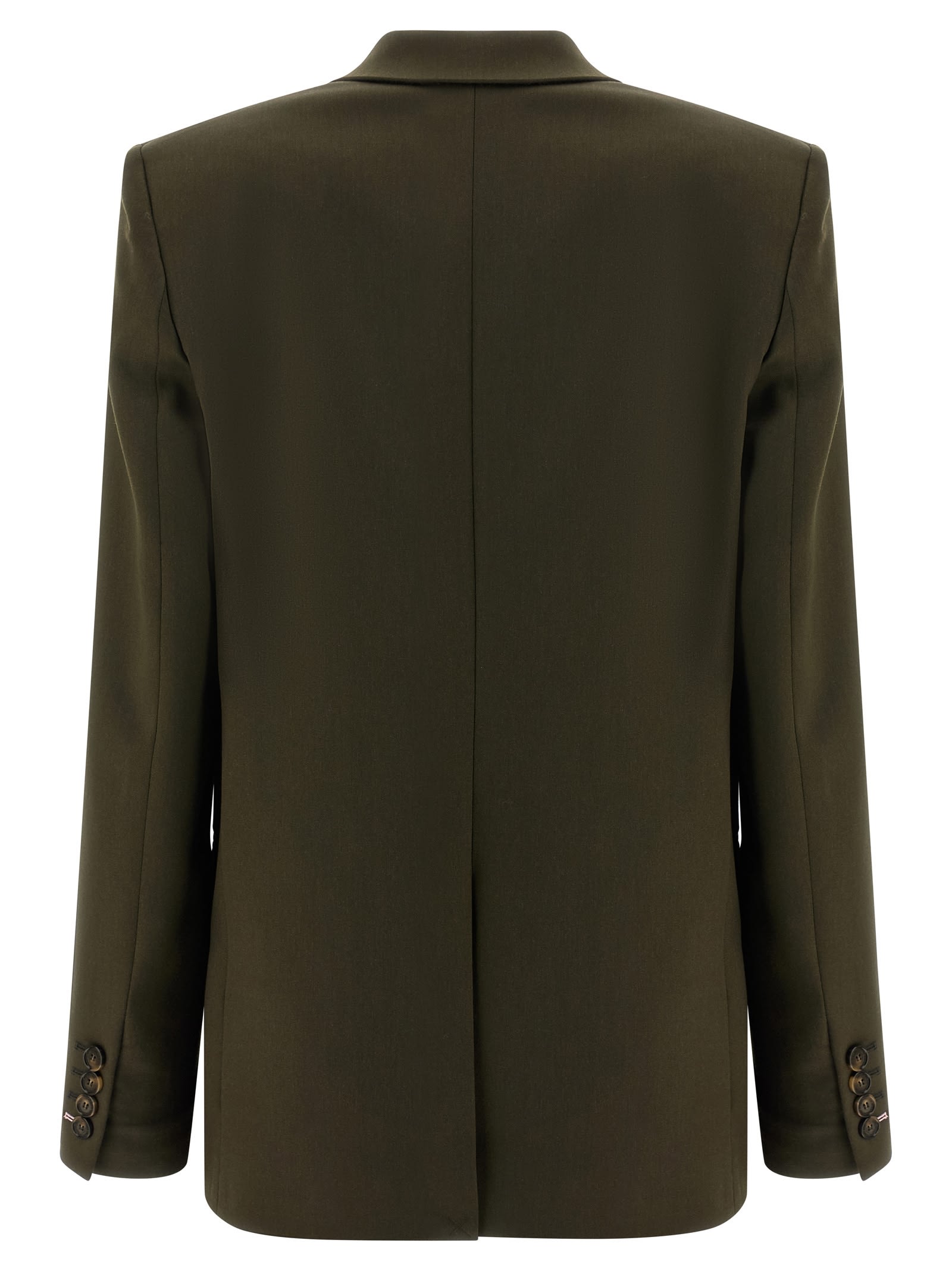 Stella Mccartney Shiny Tailoring Iconic Jacket In Green