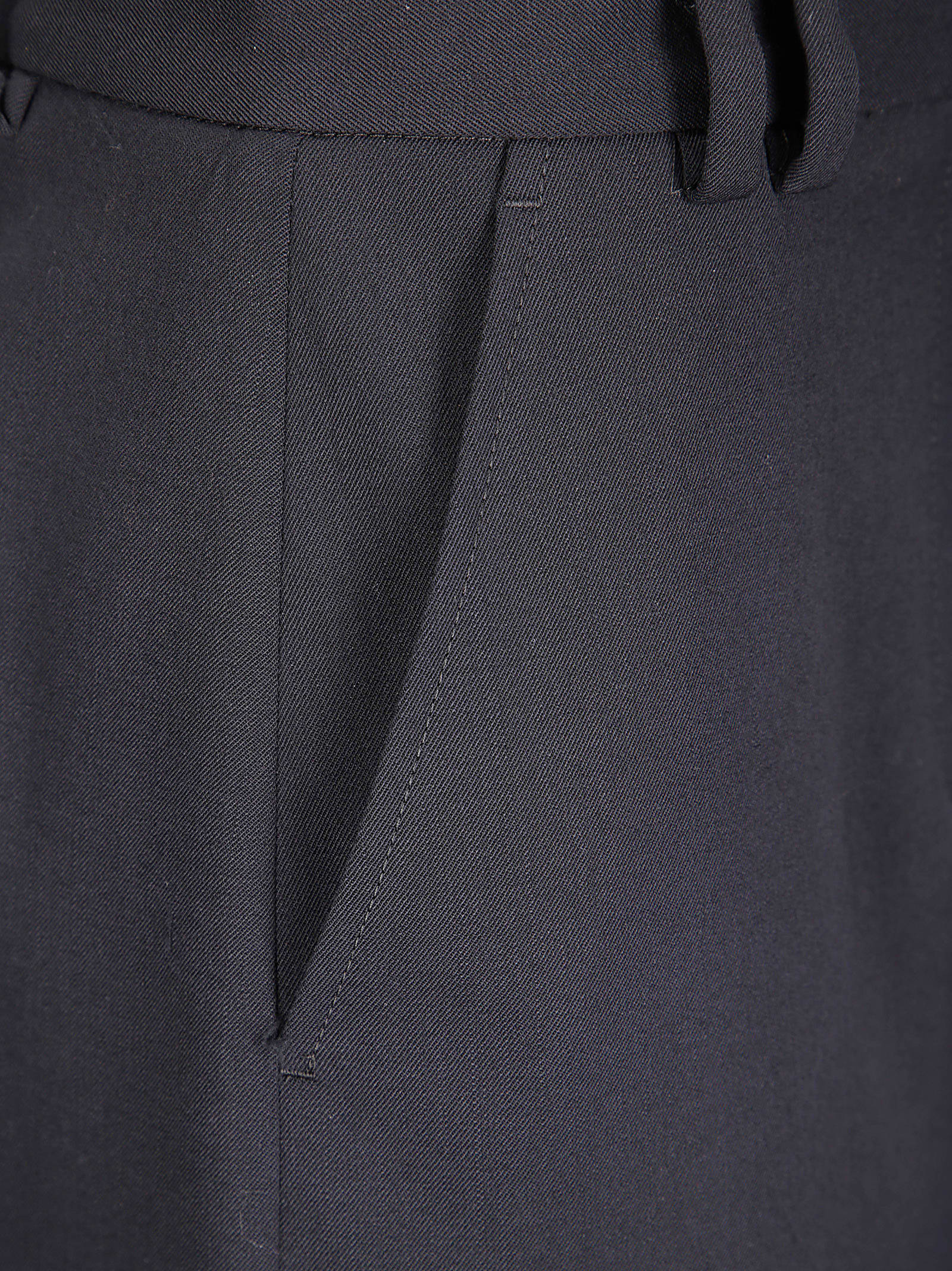 Alberto Biani Black Midi Skirt With Front Slit In Blue