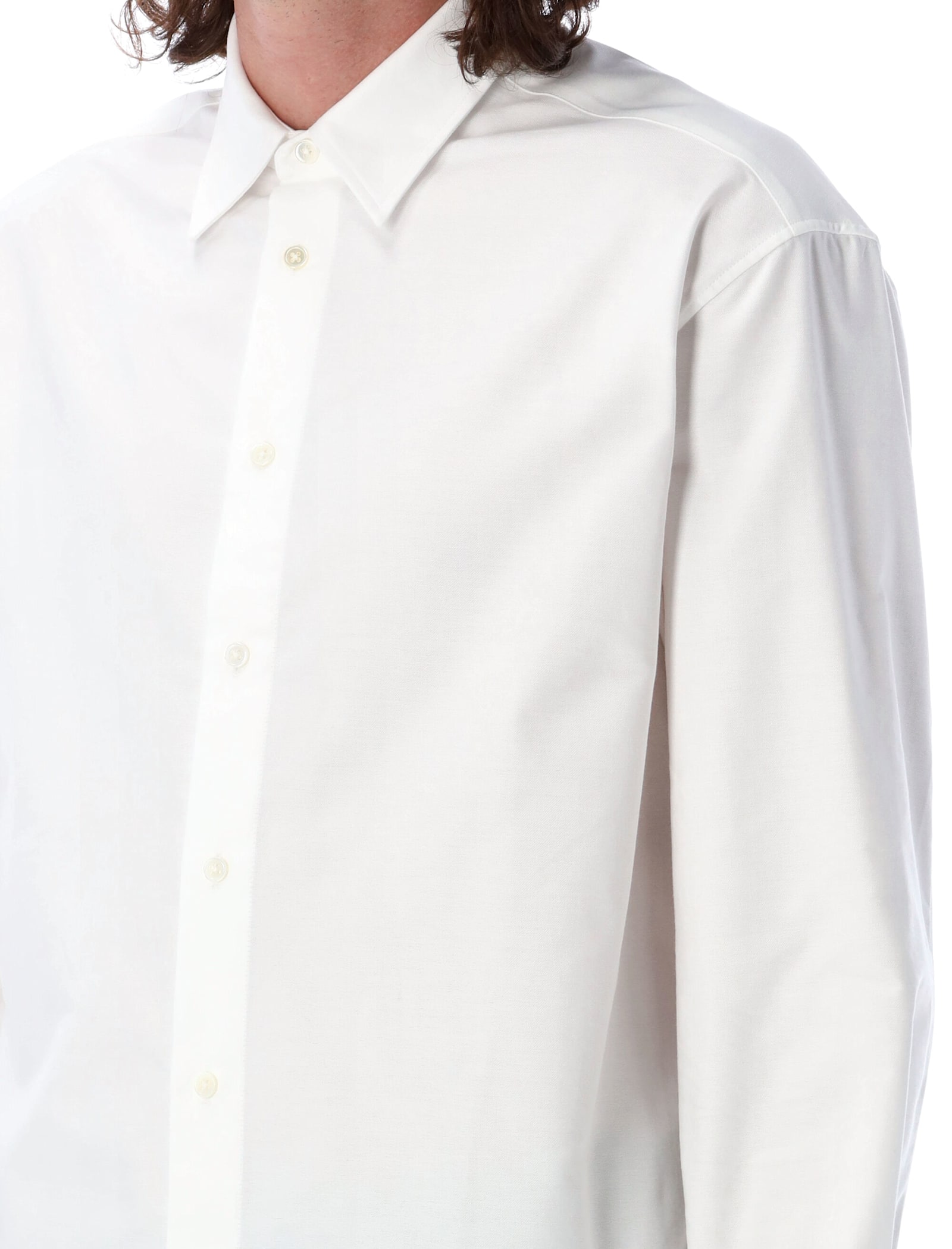 Jw Anderson White Shirt With Classic Collar In White