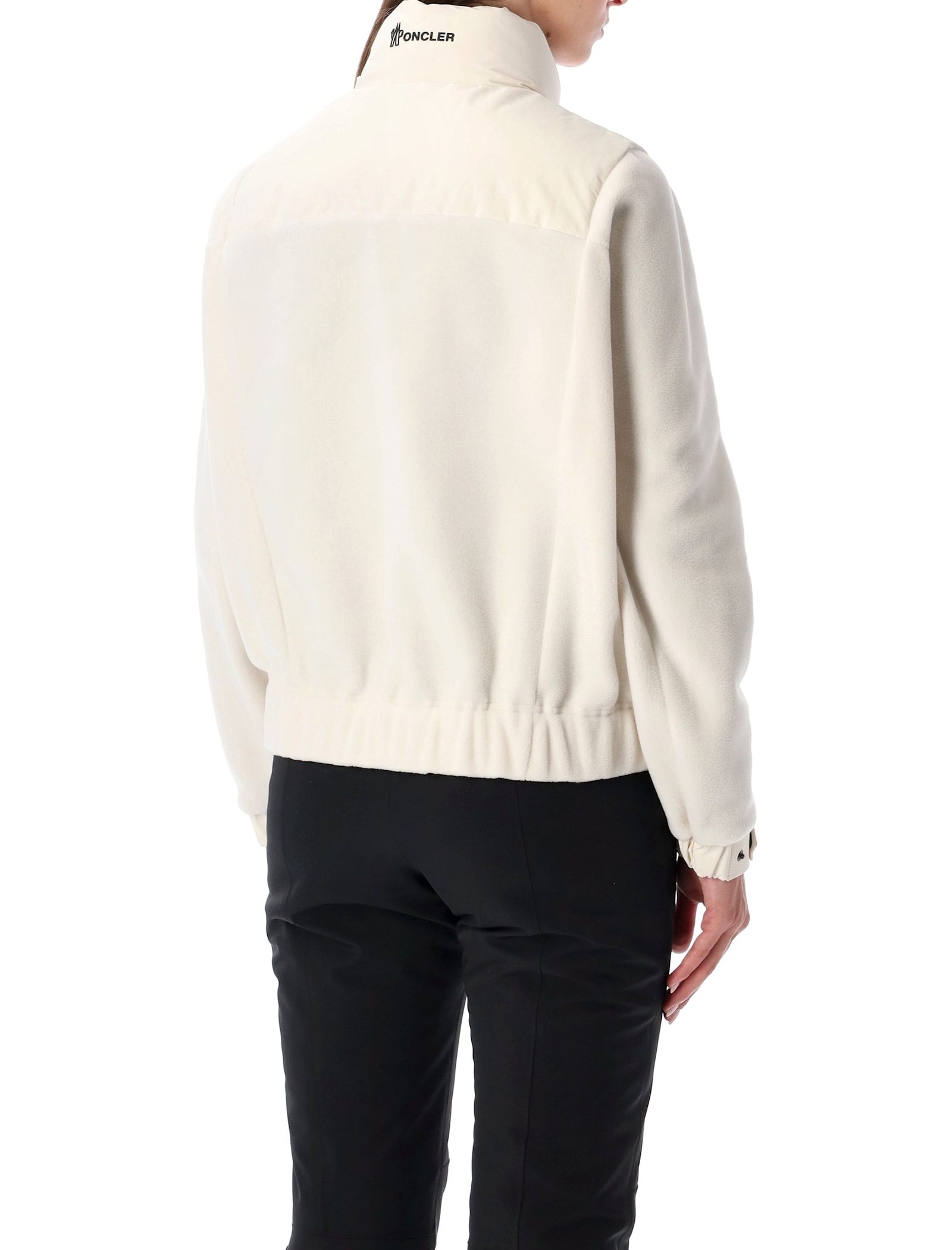 Moncler Jacket With Sleeves In Contrast In White