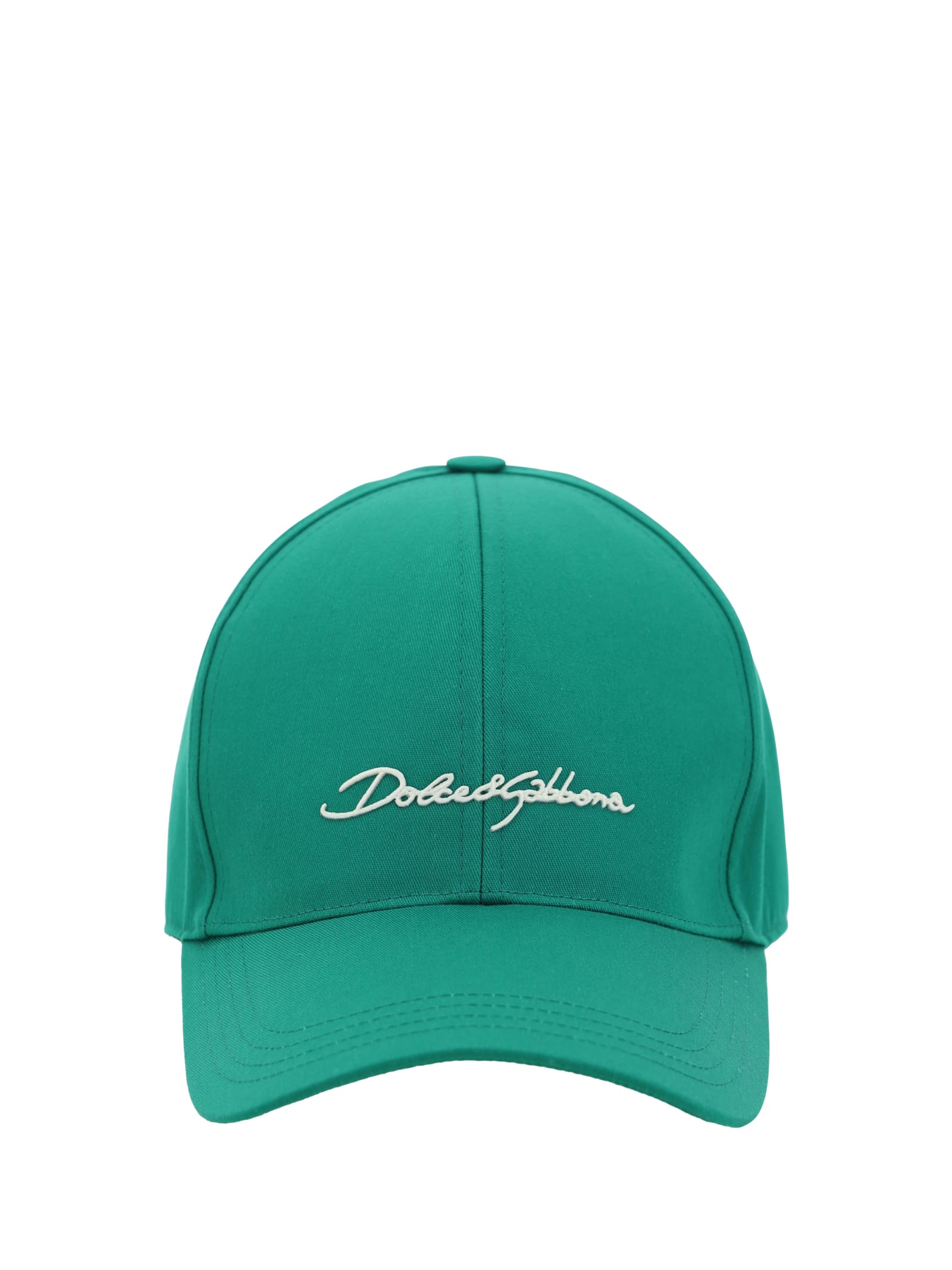 Shop Dolce & Gabbana Baseball Cap In Verde Intenso