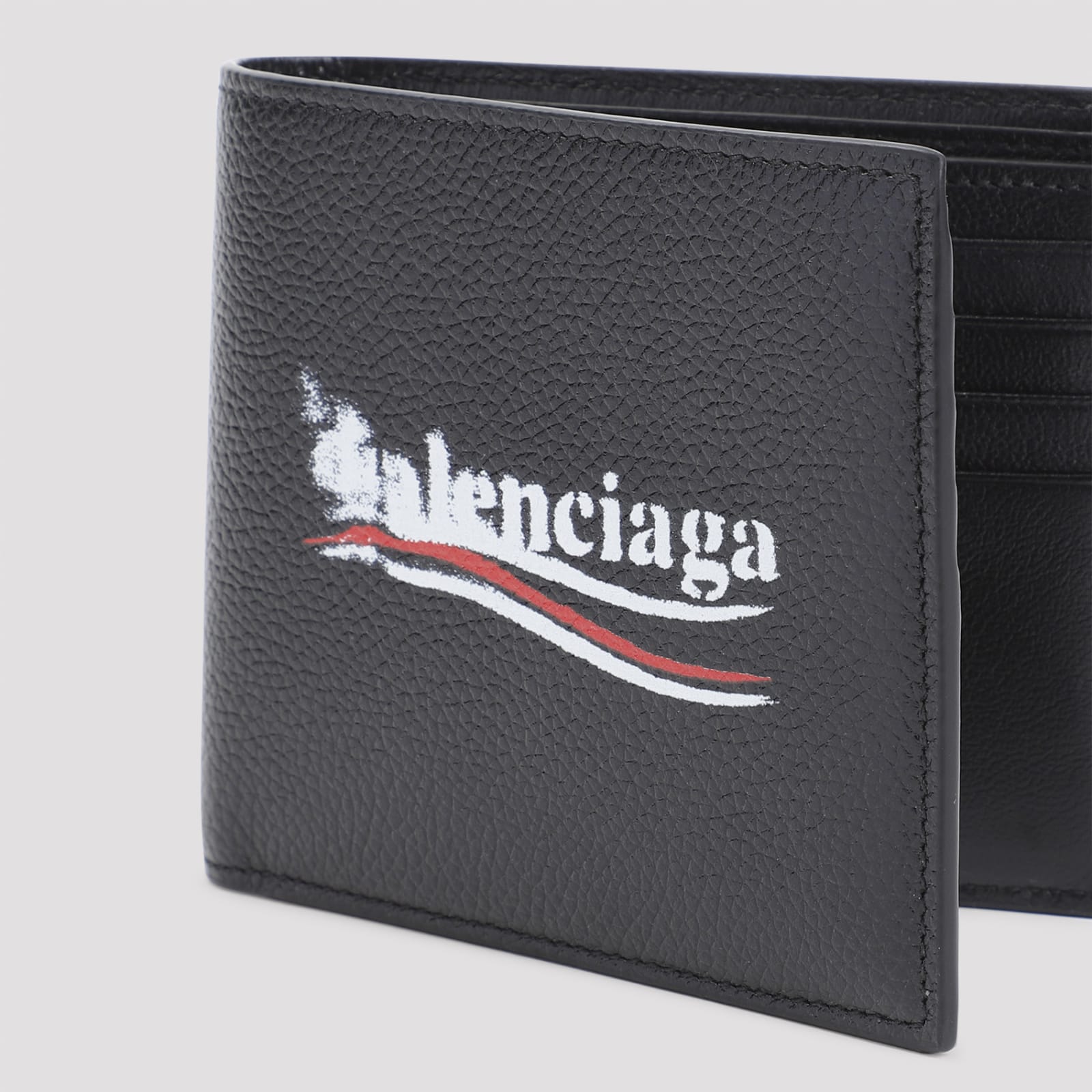 Shop Balenciaga Cash Square Folded Wallet In Black