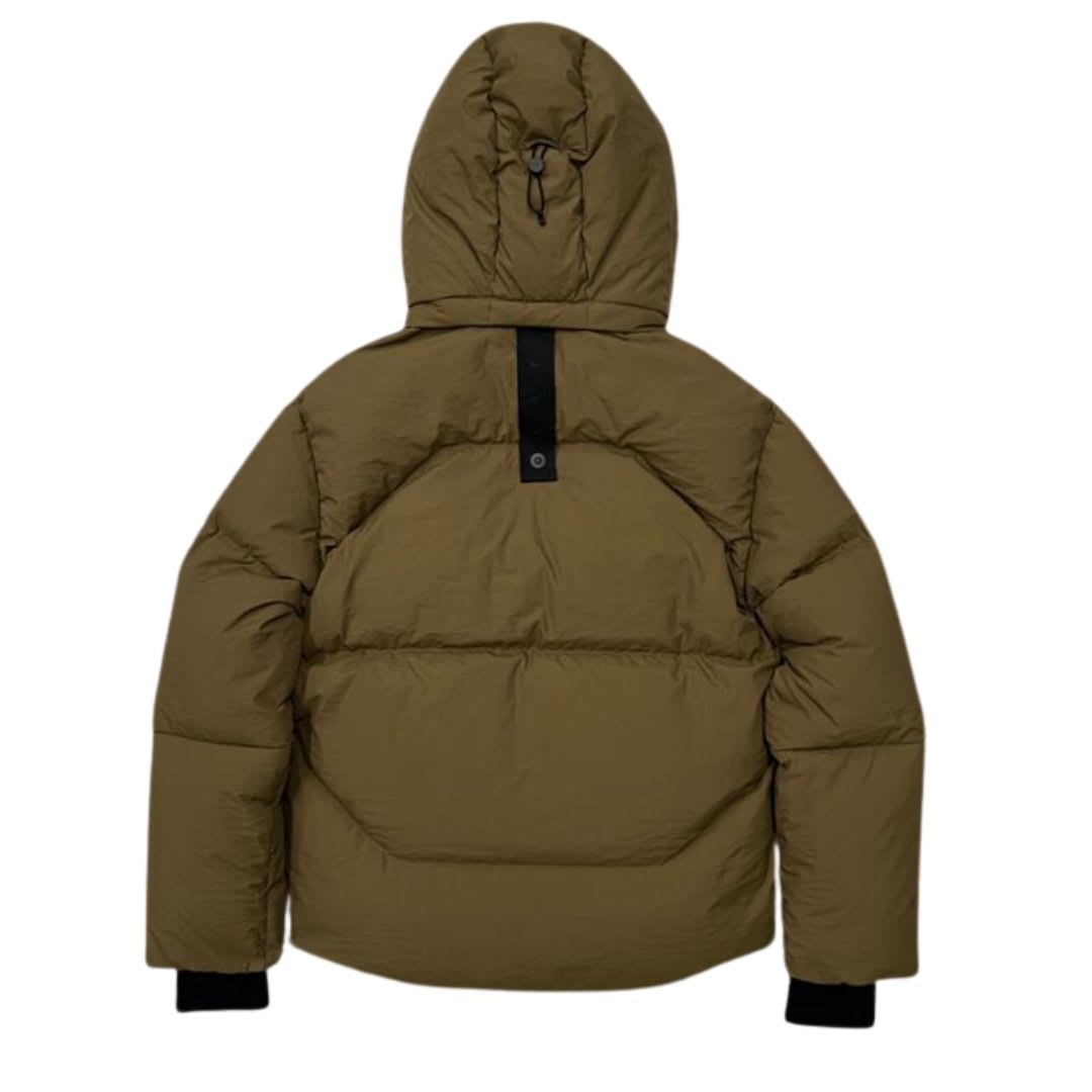 Shop Jg1 Padded Jacket With Hood In Tobacco