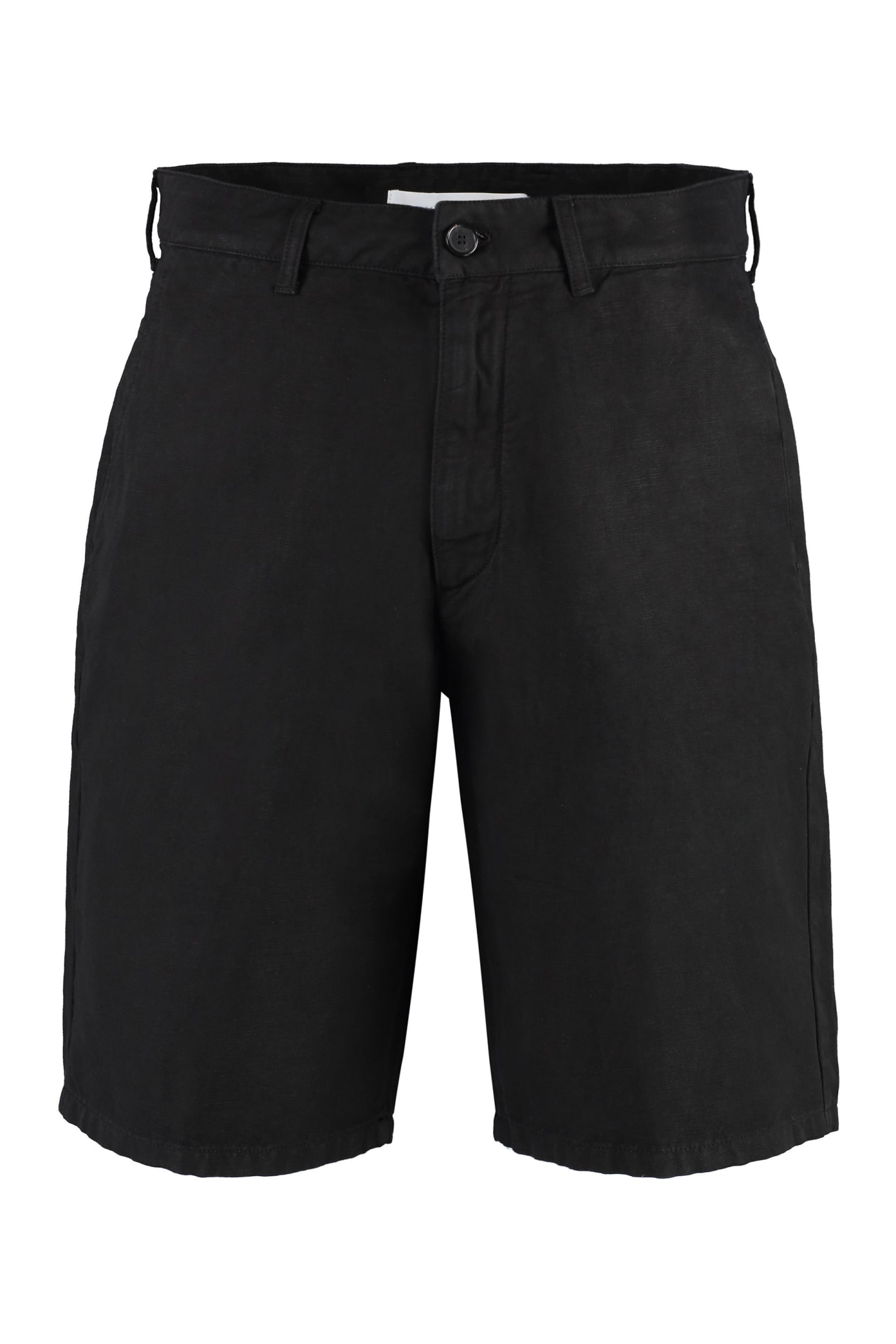 Department Five Lond Cotton Blend Bermuda Shorts In Black