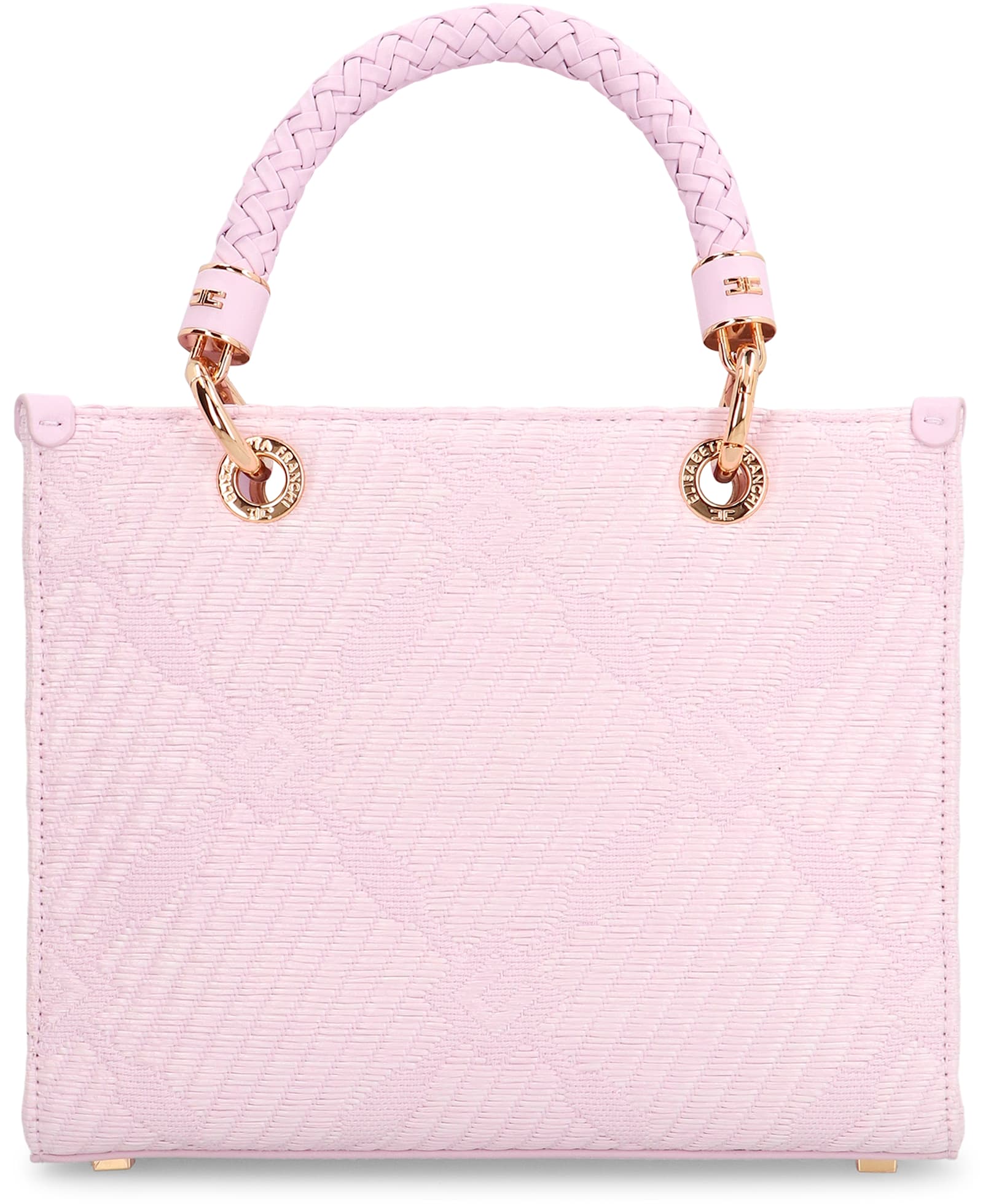 ELISABETTA FRANCHI JACQUARD FABRIC TOTE