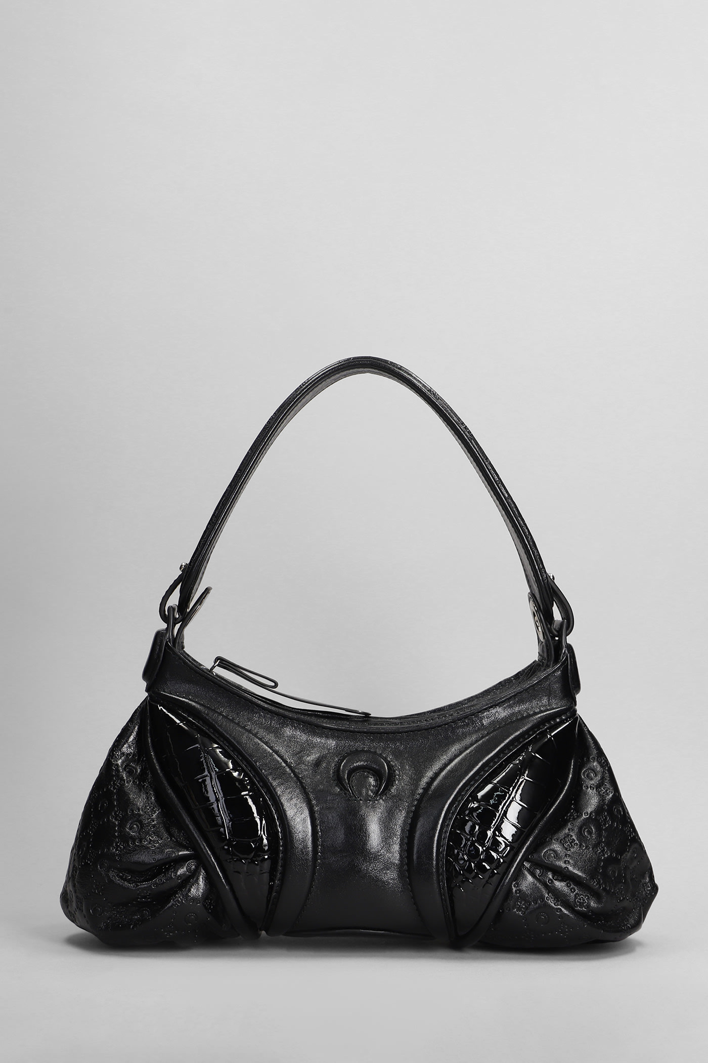 Black Leather Stardust Handbag