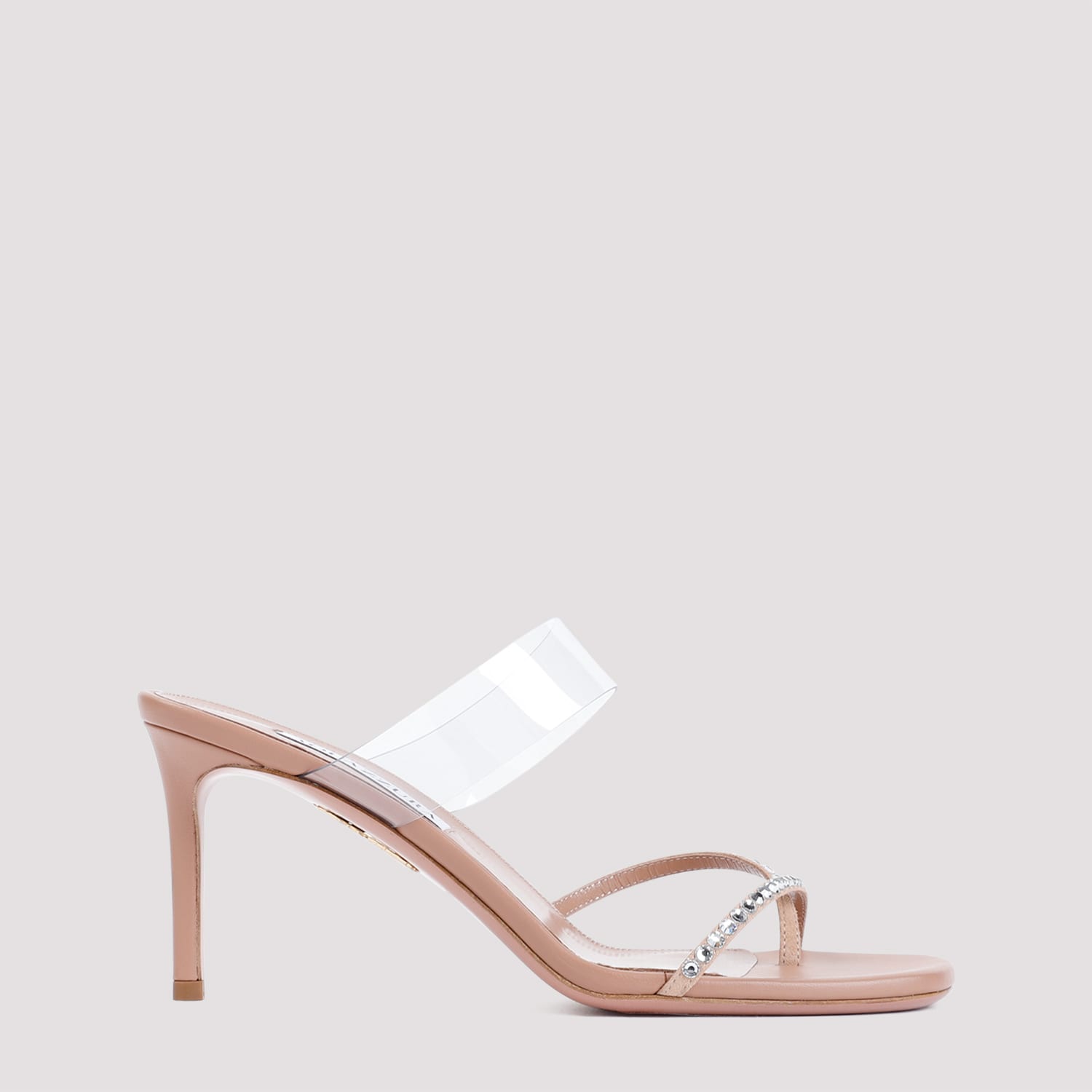 Shop Aquazzura Movie 75 Mules In Pwp Powder Pink