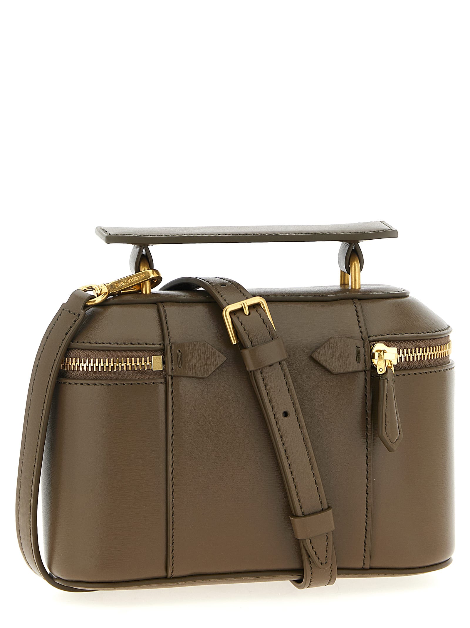 Balmain B-buzz Vanity Handbag In Green