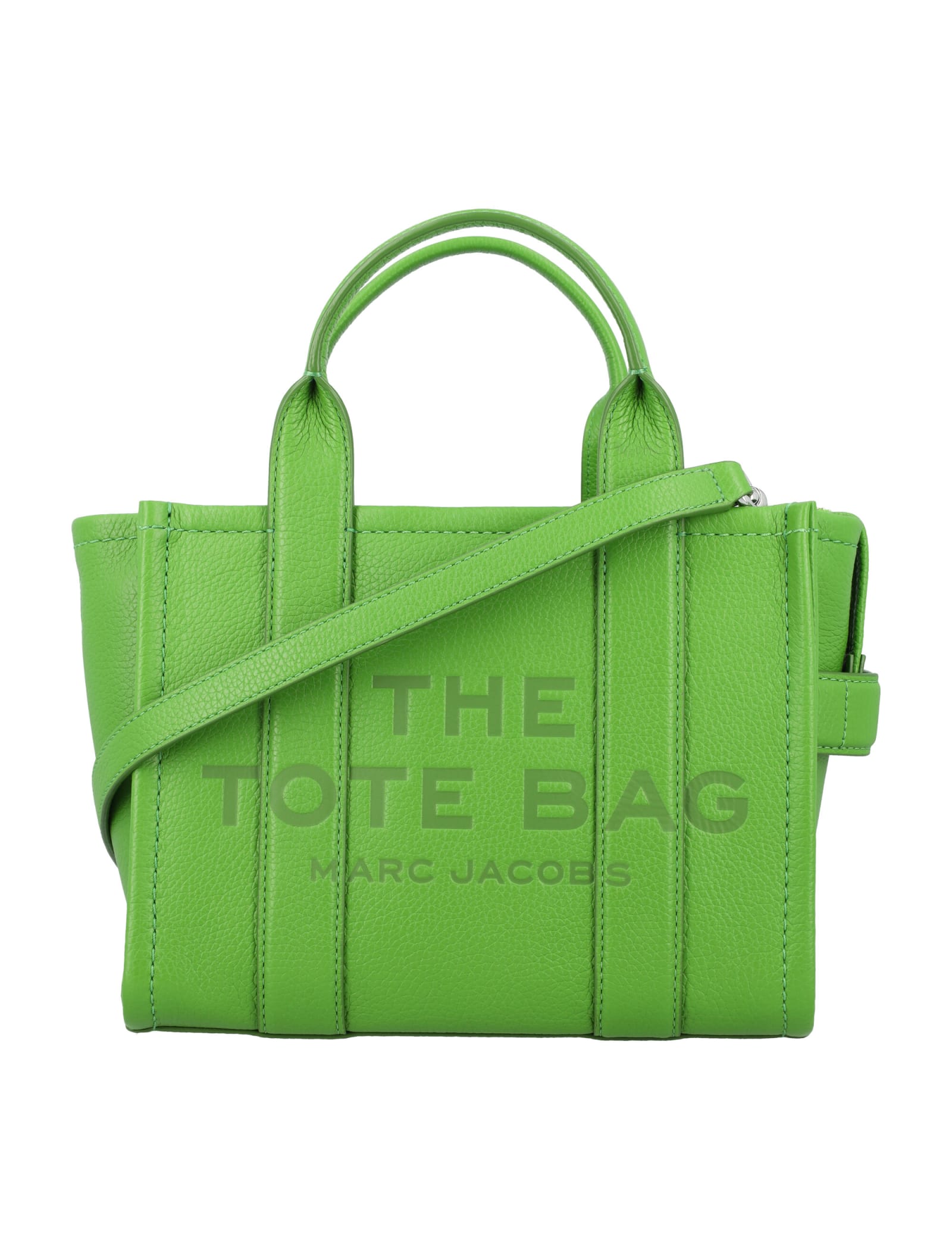 Shop Marc Jacobs The Mini Tote Leather Bag In Kiwi