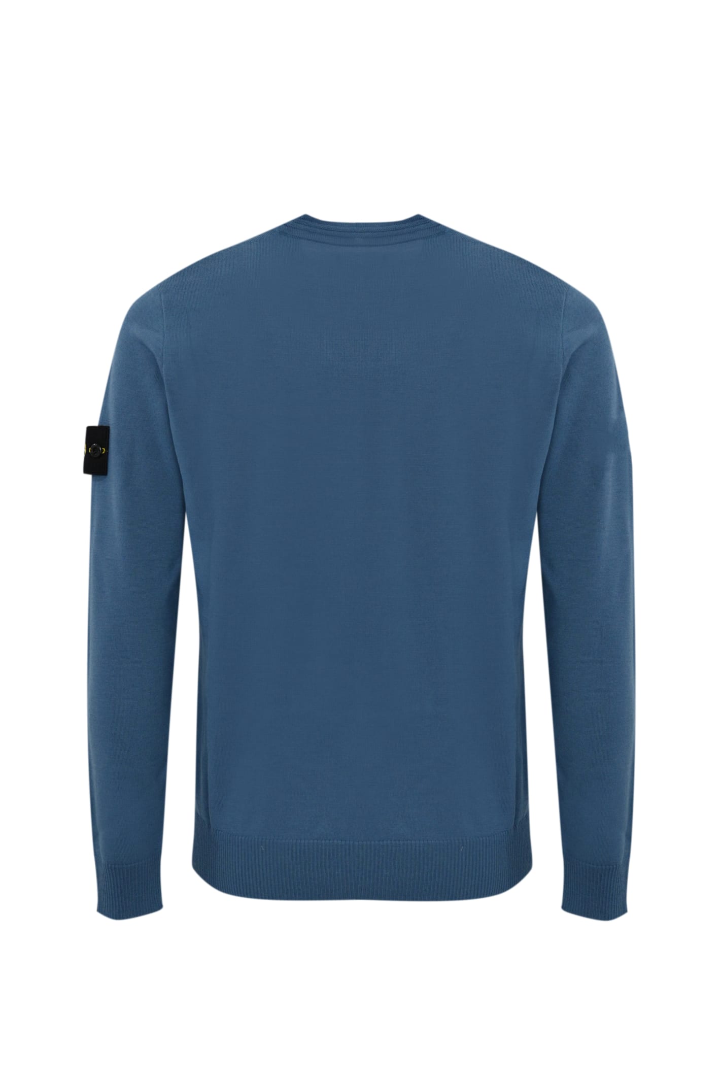 Shop Stone Island 510c4 Wool Sweater In Dark Blue