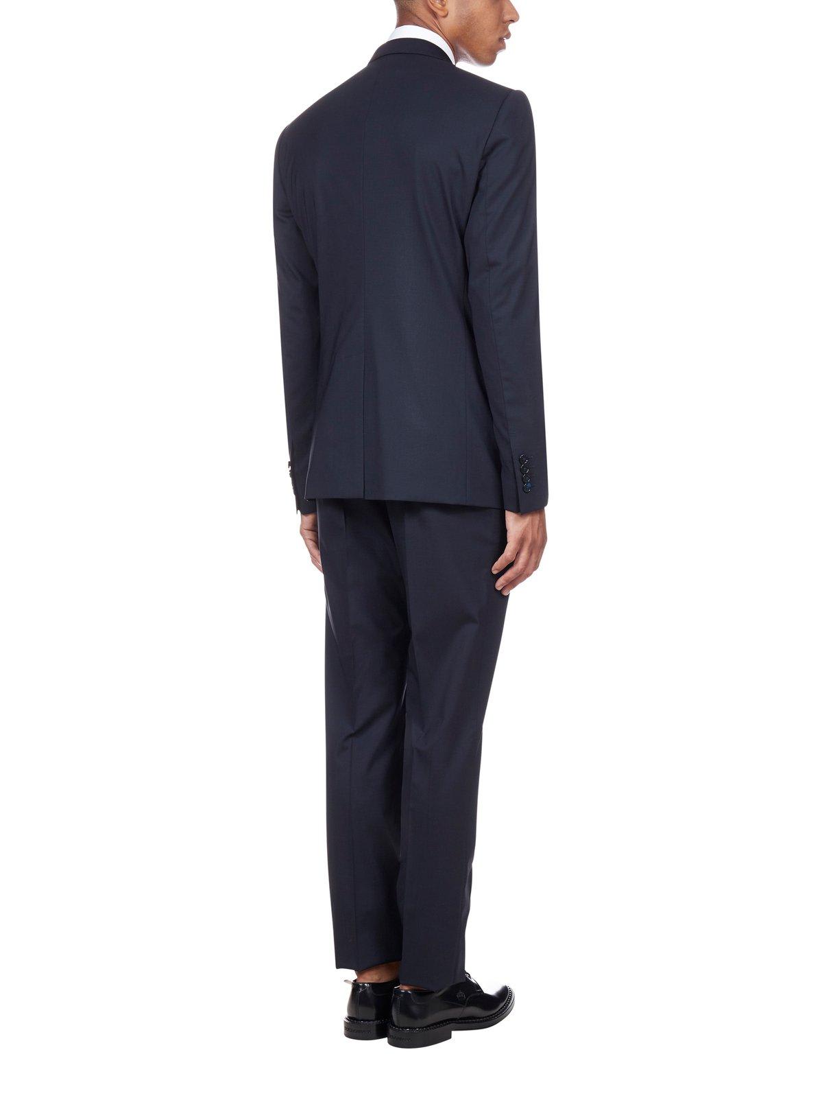 Dolce & Gabbana Men Virgin Wool-silk Blend Suit In Blue