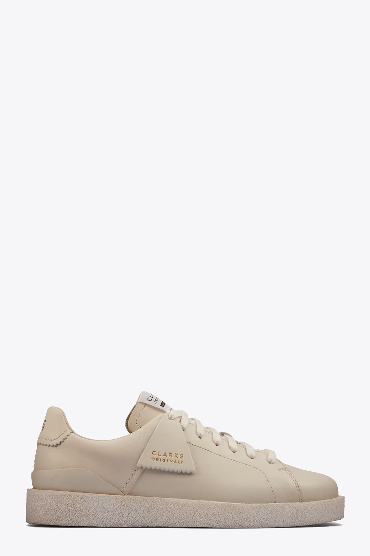 Clarks Tormatch Sneaker Off-white leather low top lace-up sneaker - Tormatch