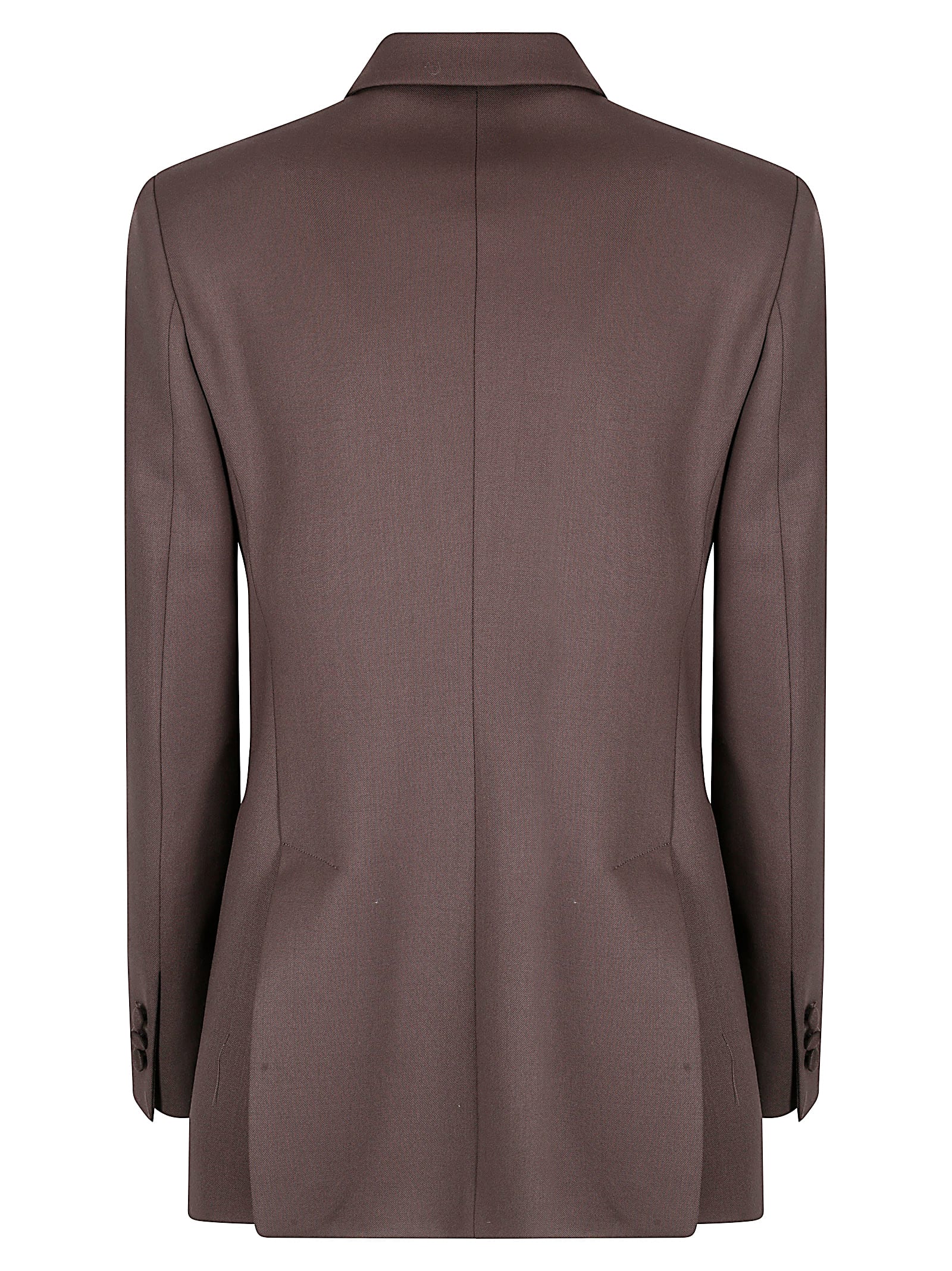 P.a.r.o.s.h Double-breasted Gabardine Over Jacket With Satin Collar In Brown