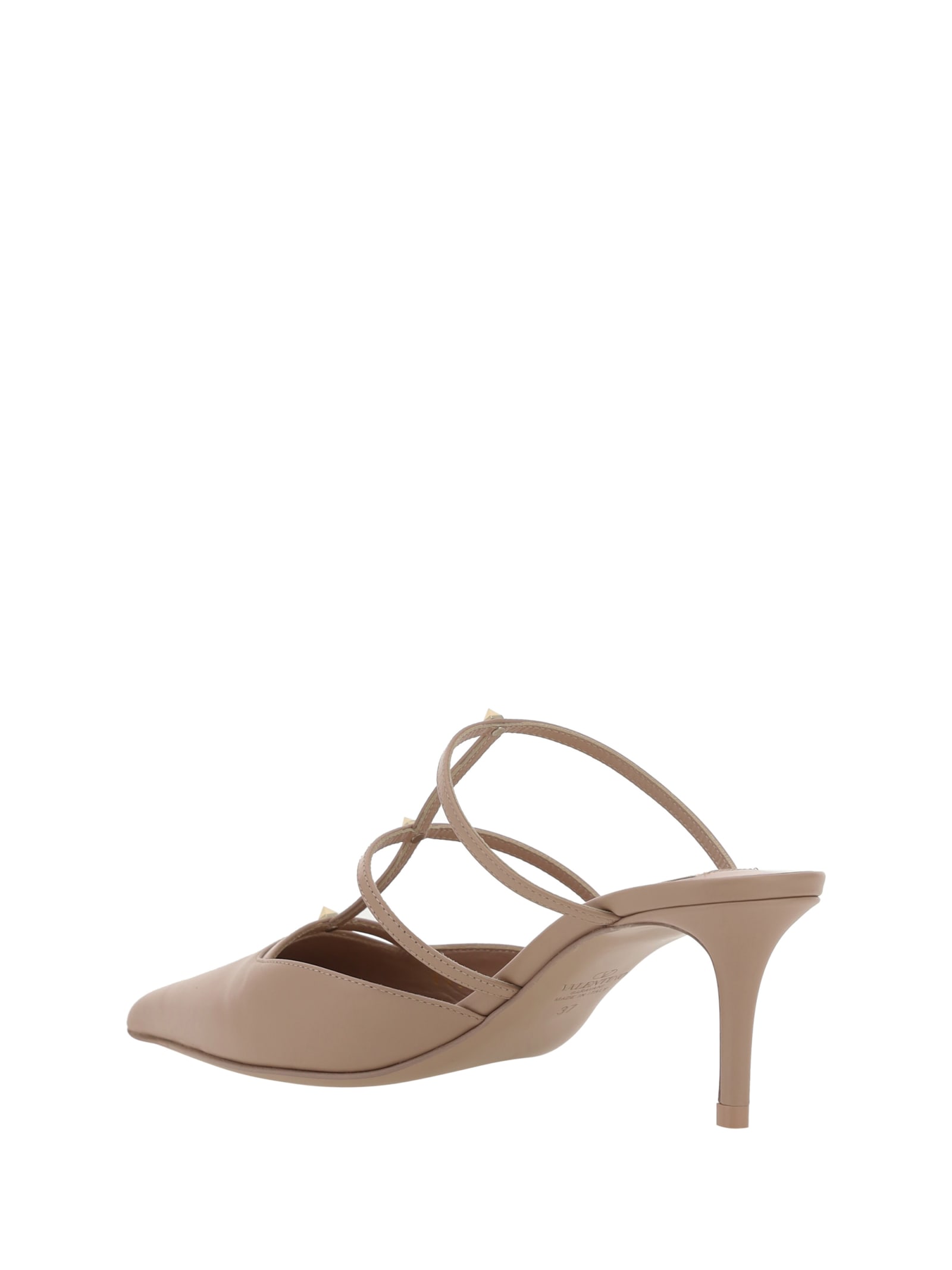 Shop Valentino Rockstud Wispy Pumps In Rose Cannelle