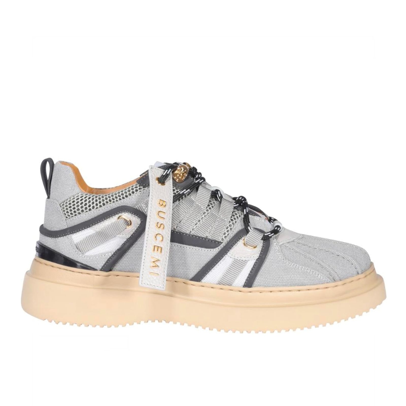 Shop Buscemi Fabric Sneakers In Gray