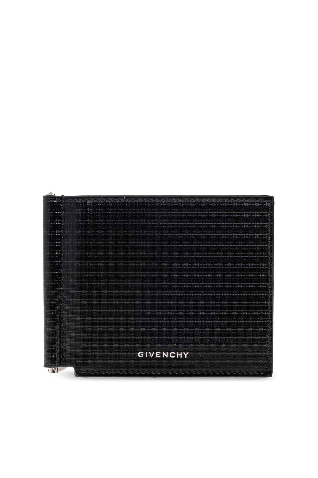 Givenchy Leather Wallet With Money Clip In Black