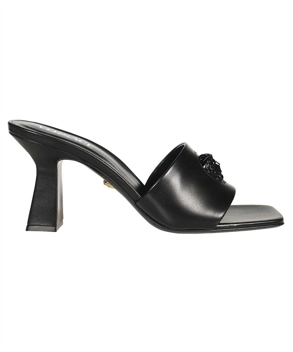 Versace Medusa-head Leather Mules In Black