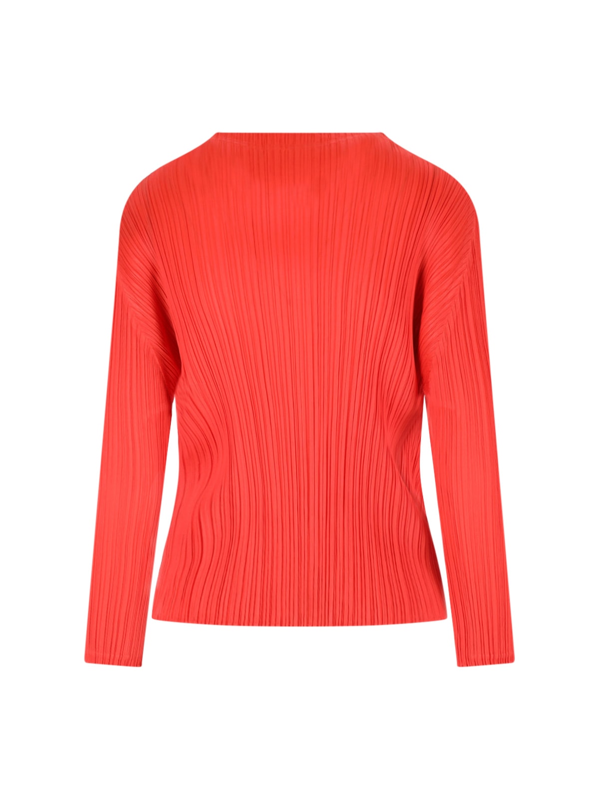 Issey Miyake February Pleated Top In Orange