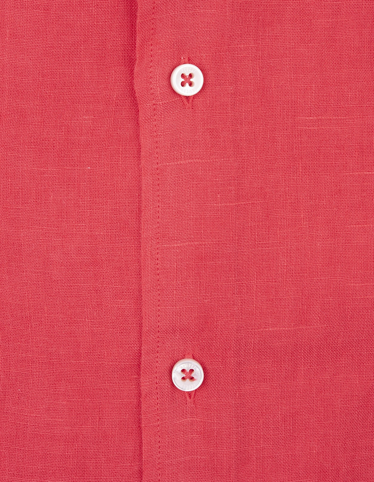 Shop Fedeli Red Linen Classic Shirt