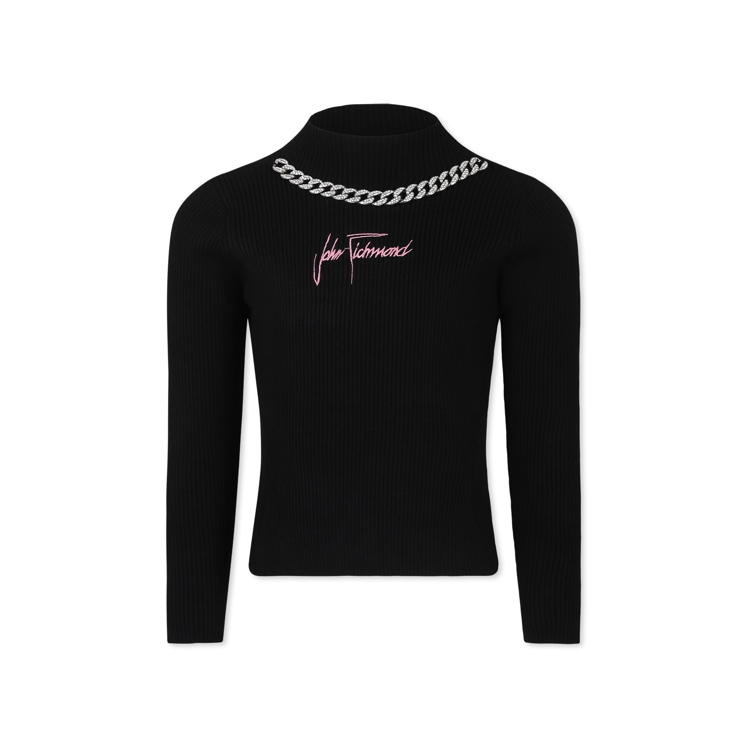 Richmond Black Turtleneck For Girl In Black