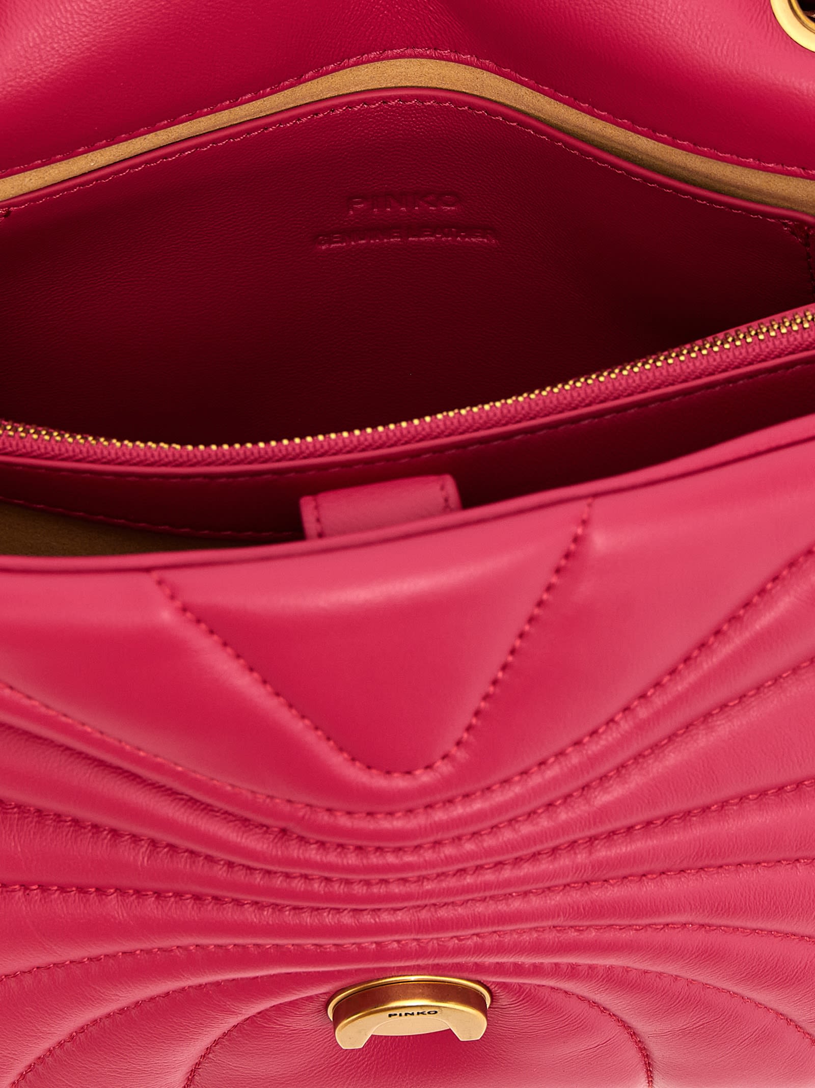 Shop Pinko Love Puff Classic Crossbody Bag In Fuchsia