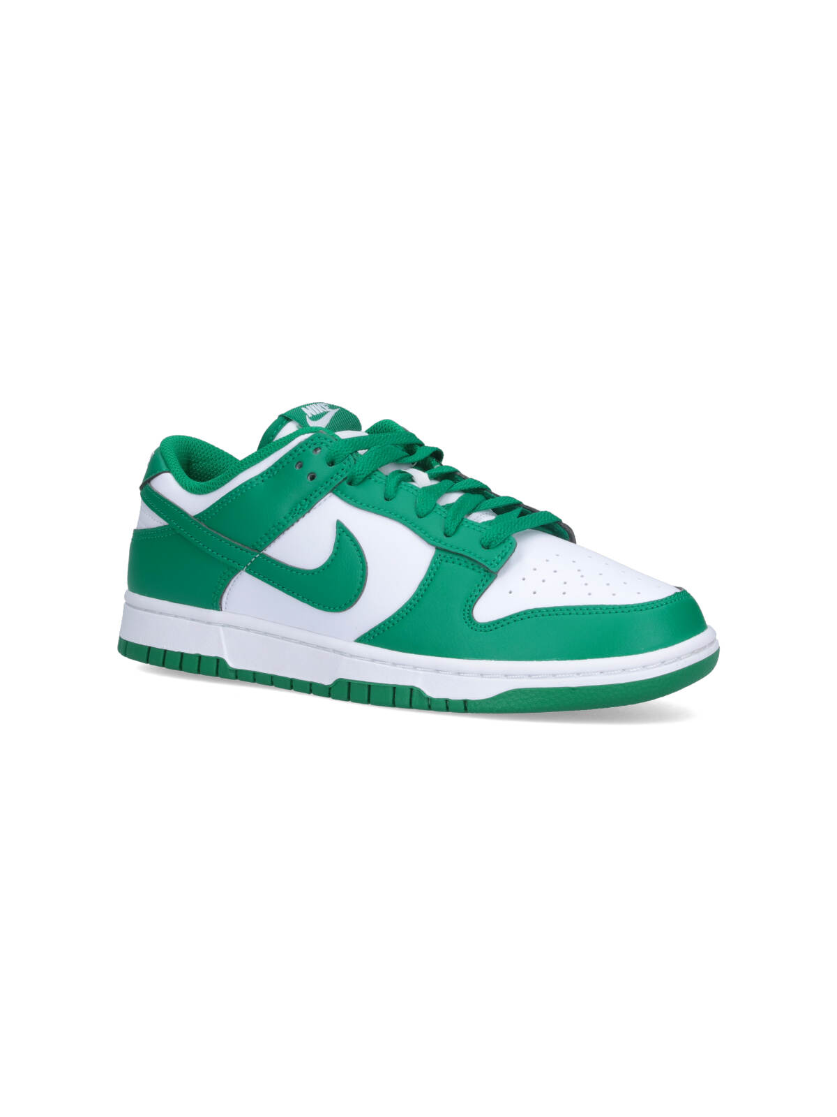 Nike Dunk Low Retro Sneakers In Green Leather In Multi