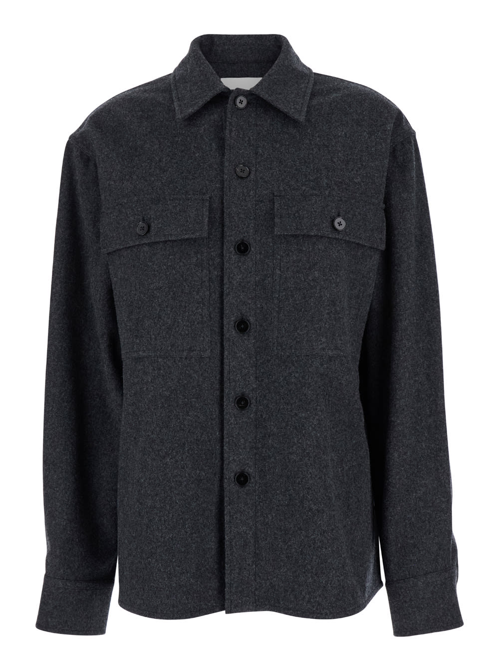 Jil Sander Grey Shirt With Buttons In Grey