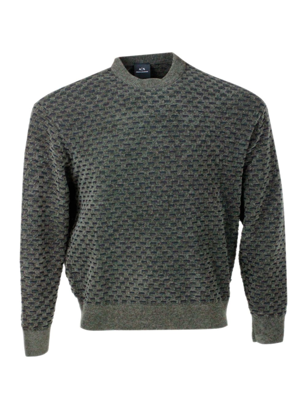 Shop Armani Exchange Sweater In Black - Olive