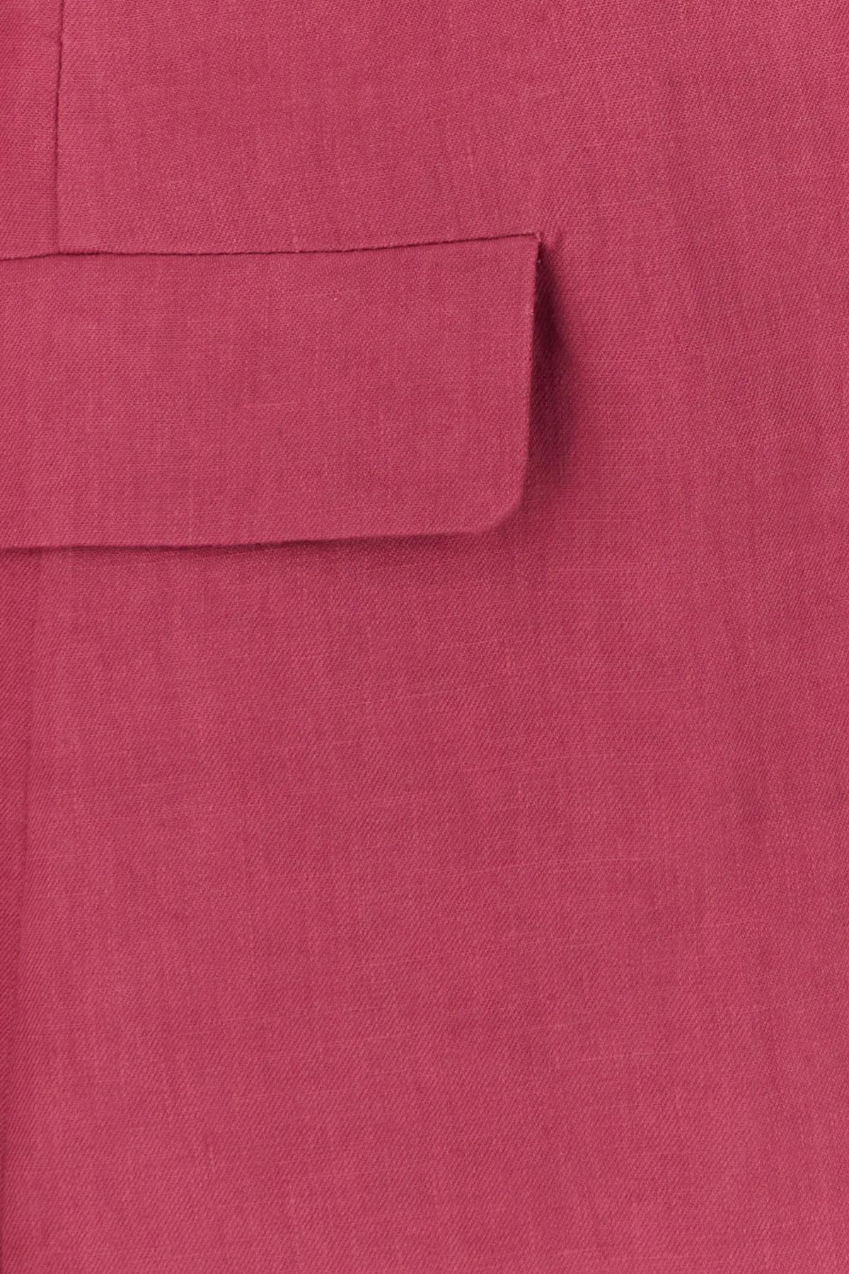 Shop 's Max Mara Tyrian Purple Linen Sofia Blazer In Pink