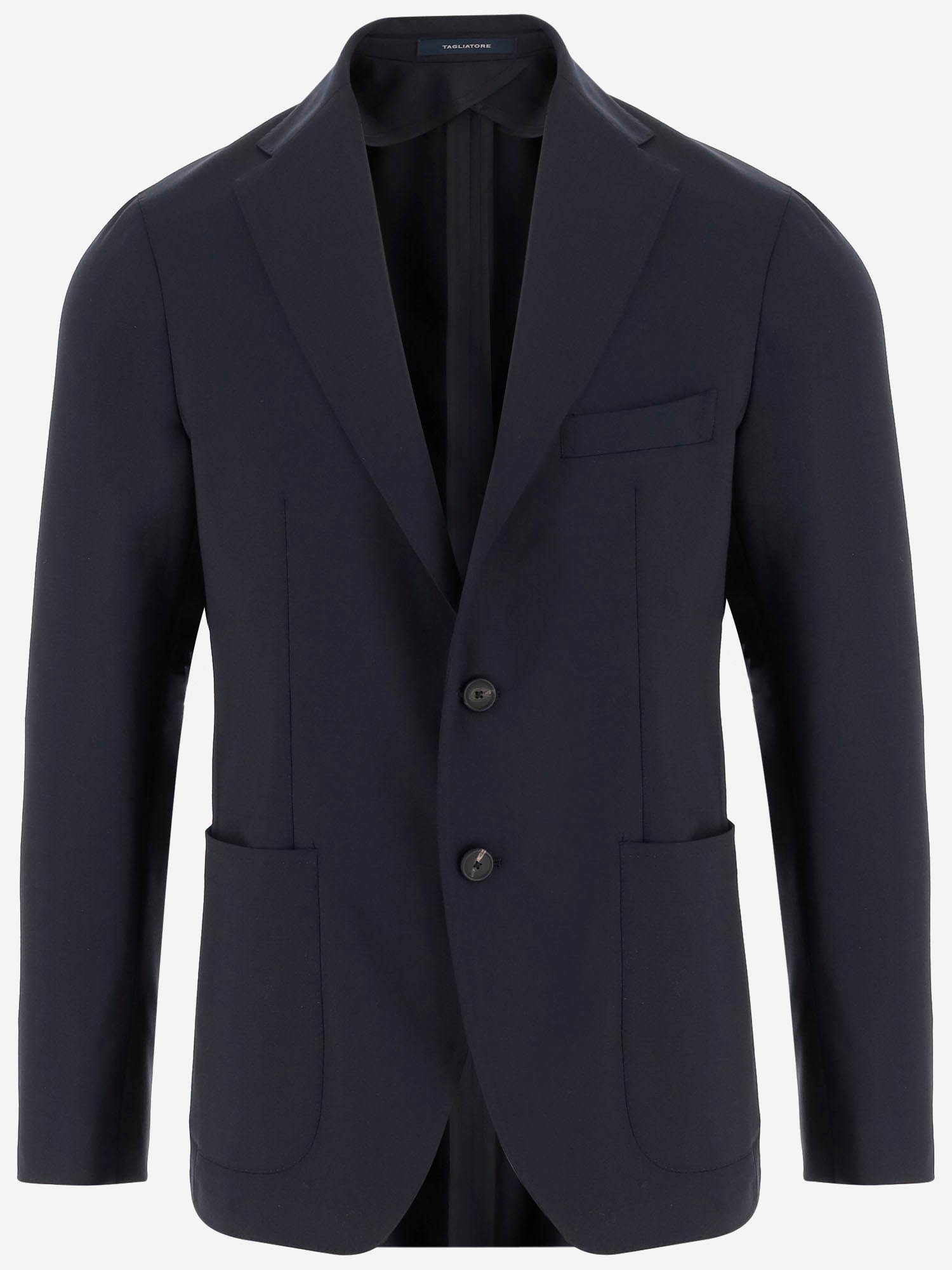 Stretch Wool Single-breasted Jacket