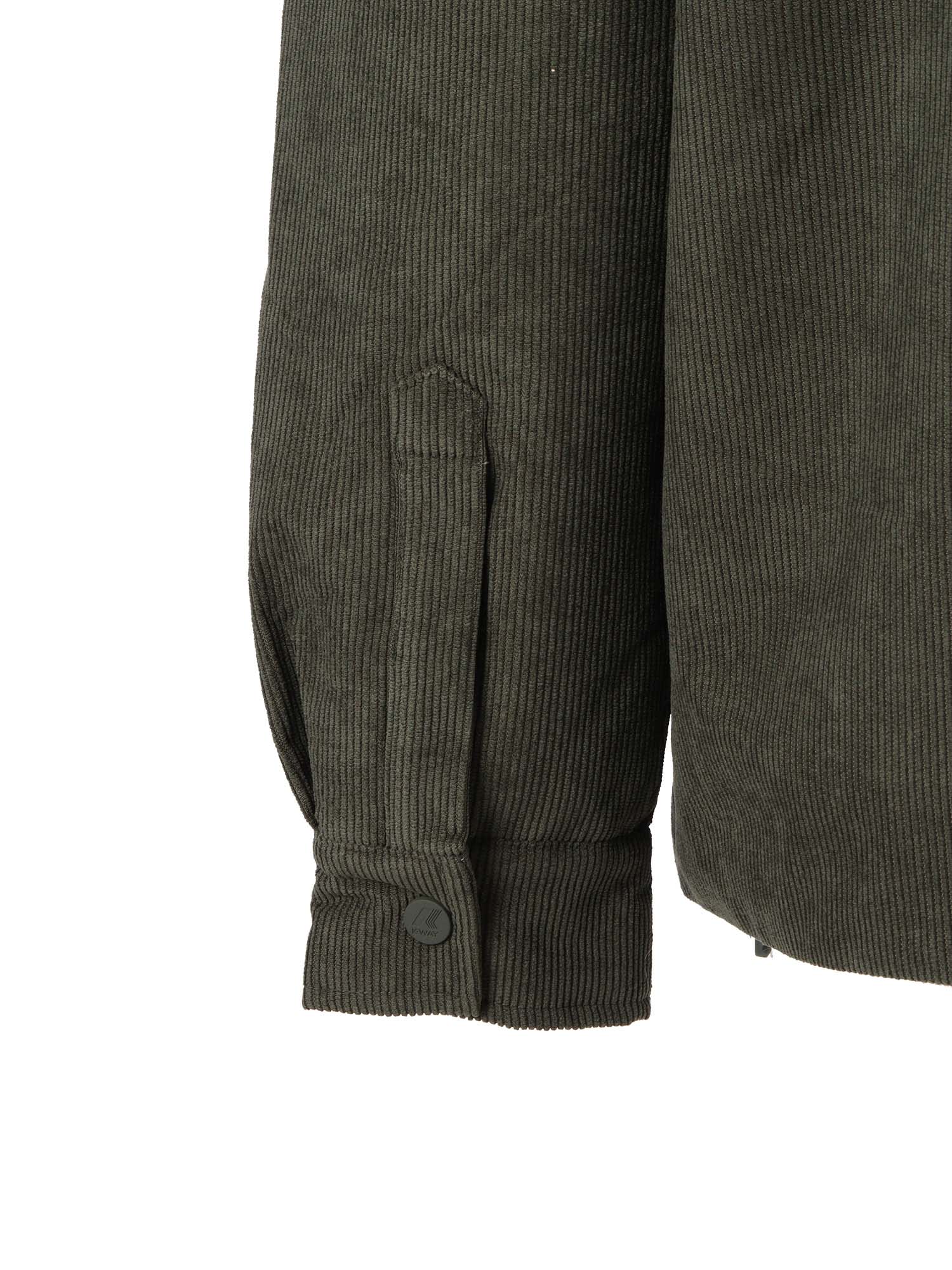 K-way Shary Overshirt In Corduroy In Green