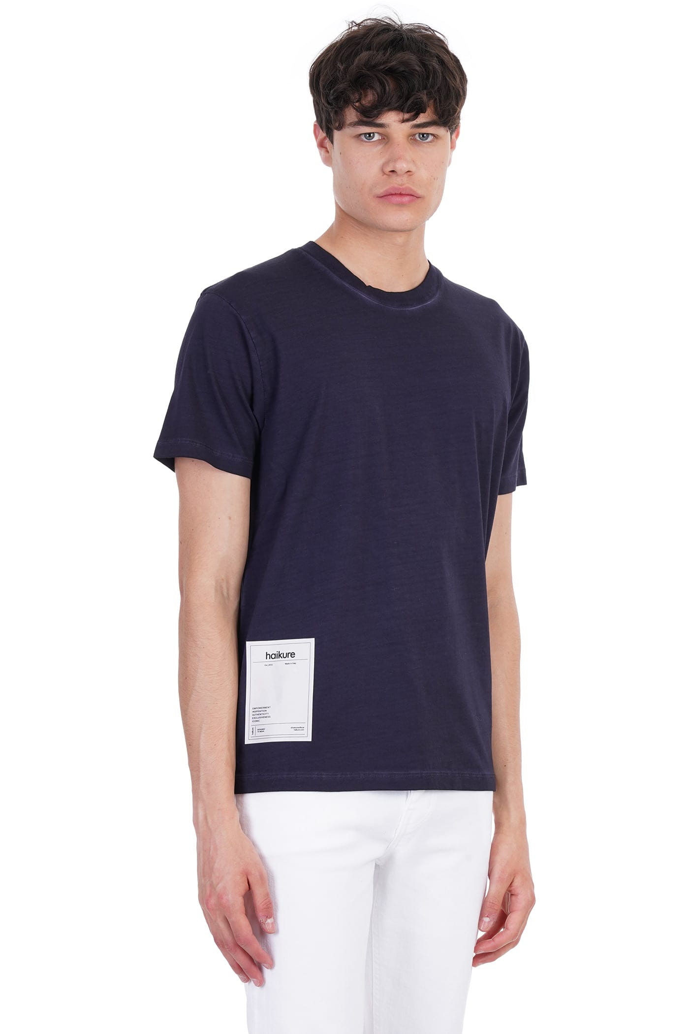 Haikure Tribeca Solid T-shirt In Blue Cotton