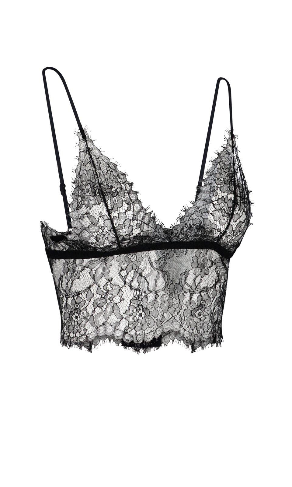 Shop Dolce & Gabbana Lace Detailed Camisole Top In Nero