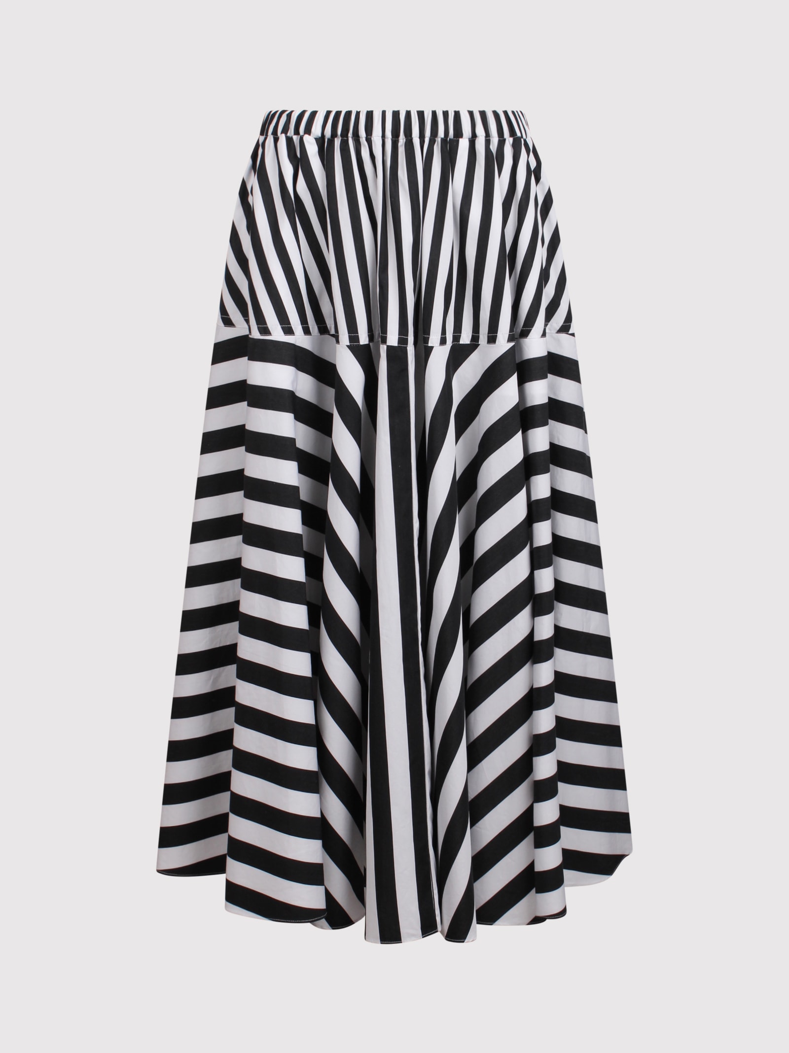 Shop Patou Striped Maxi Skirt