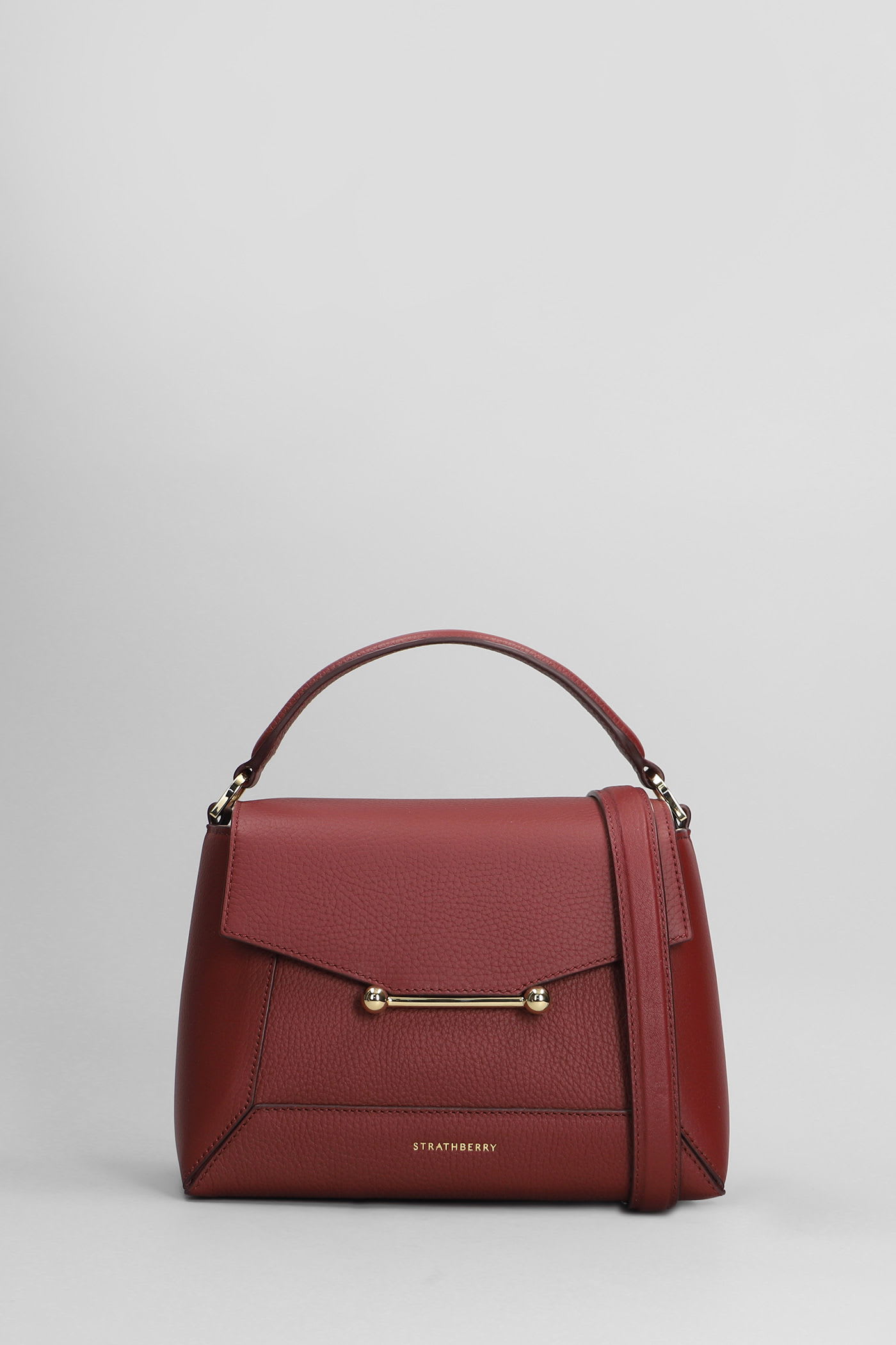 Mosaic Shoulder Bag In Bordeaux Leather