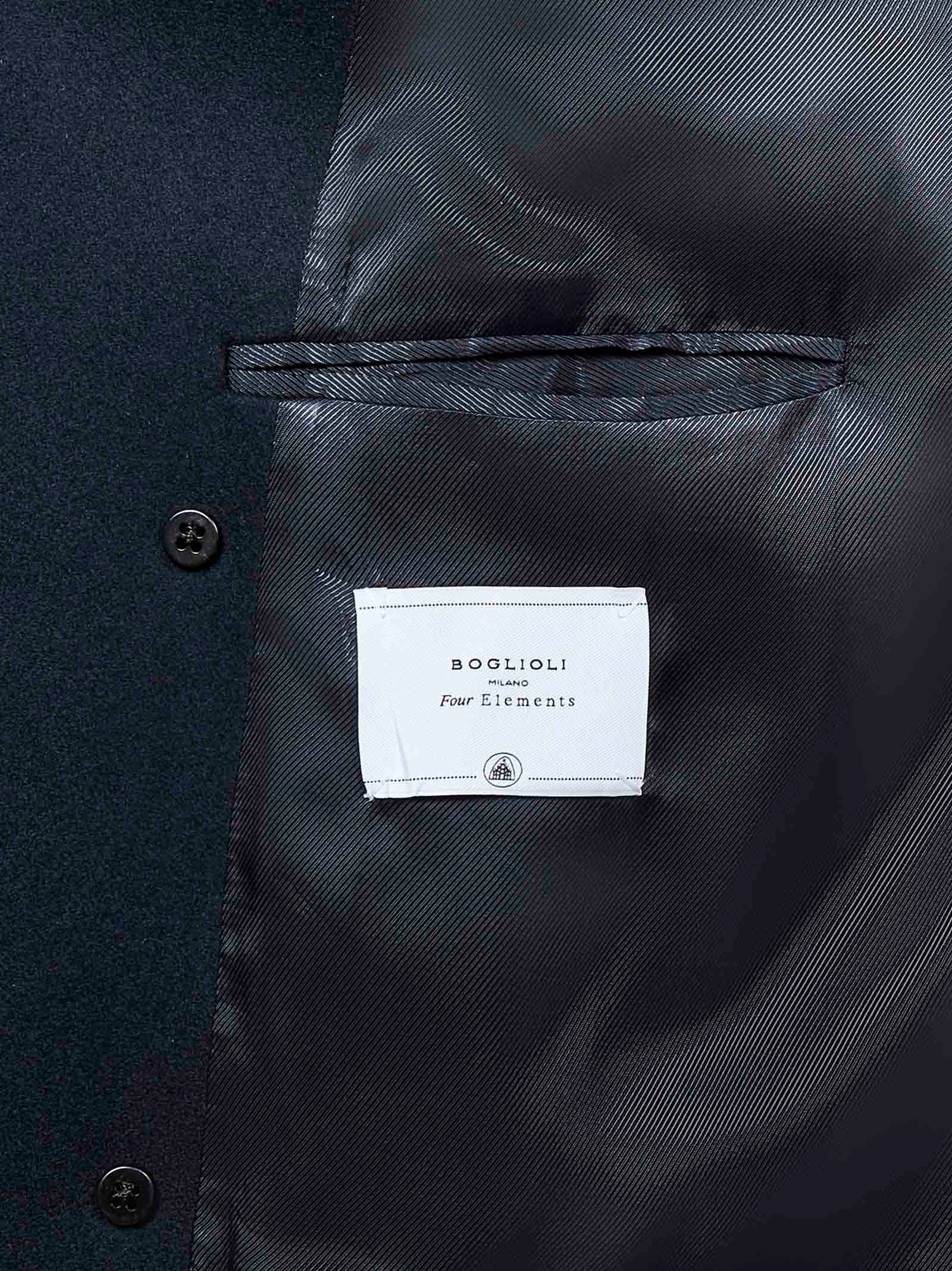 Boglioli Blue Wool Coat In Blue