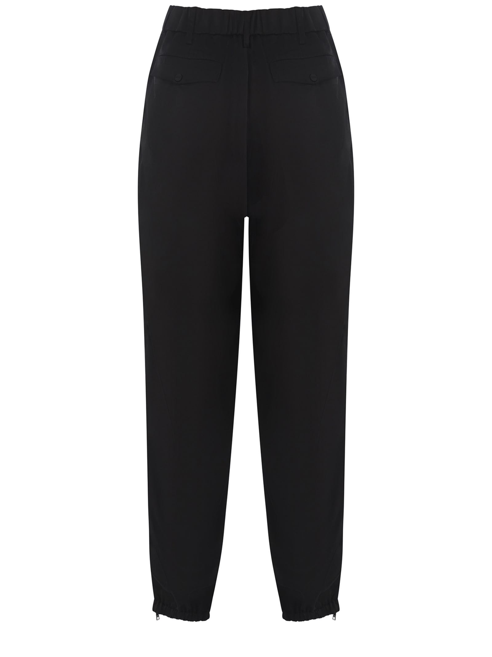 Shop Herno Trousers  Made Of Satin In Nero