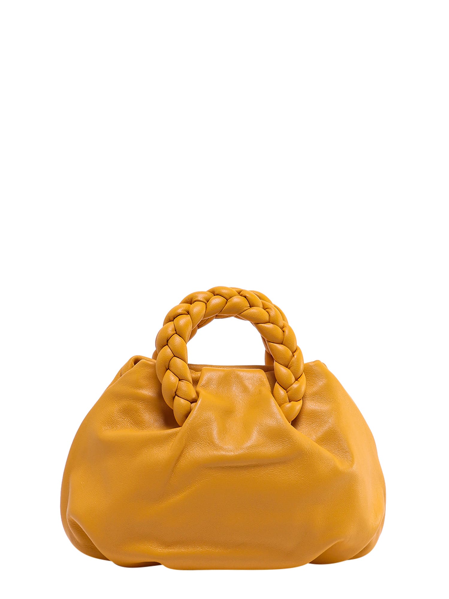 Hereu Leather Mini Espiga Braided Crossbody Bag - Yellow