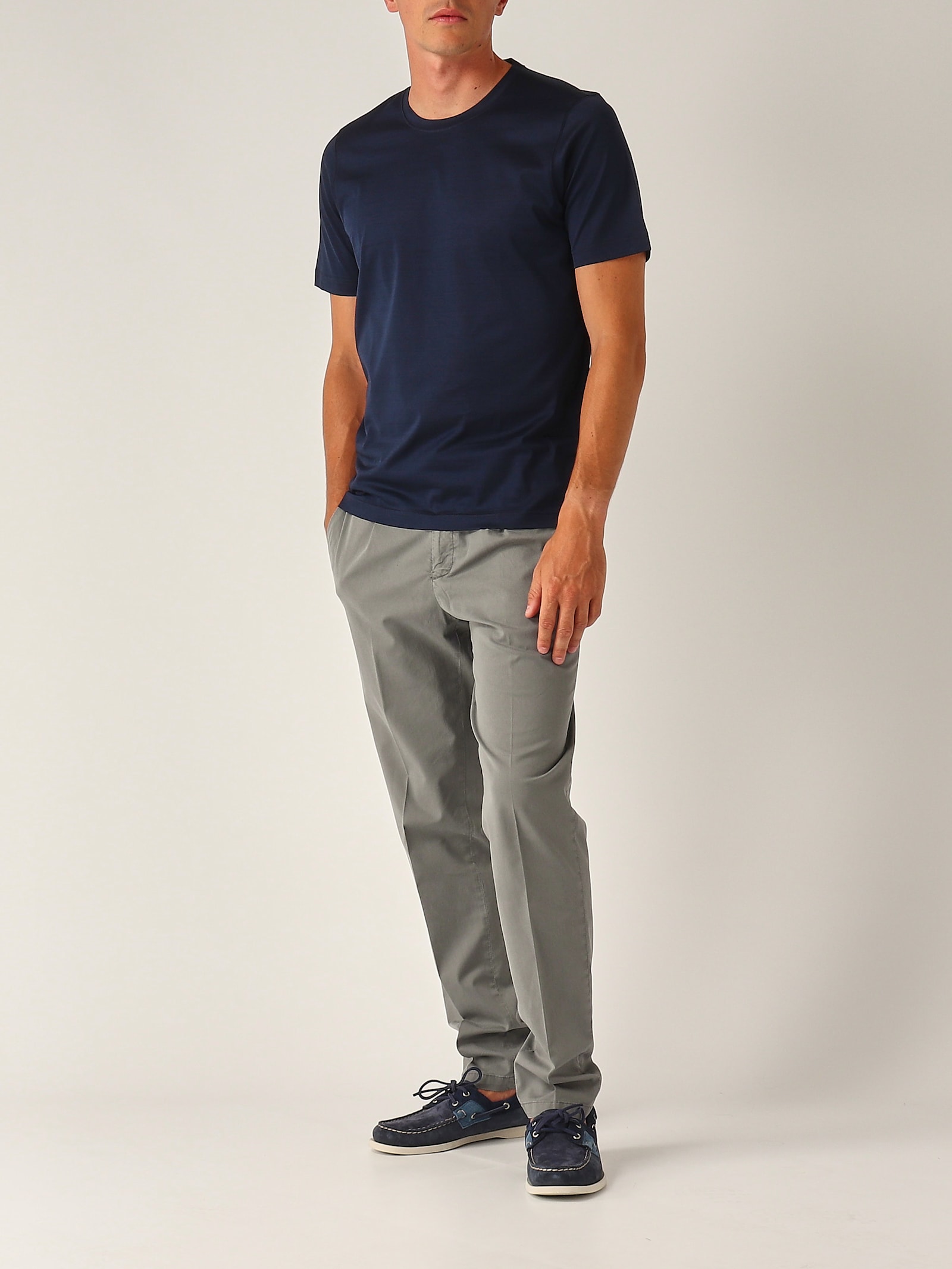 Gran Sasso M/c In Filo Di Scozia T-shirt In Blue