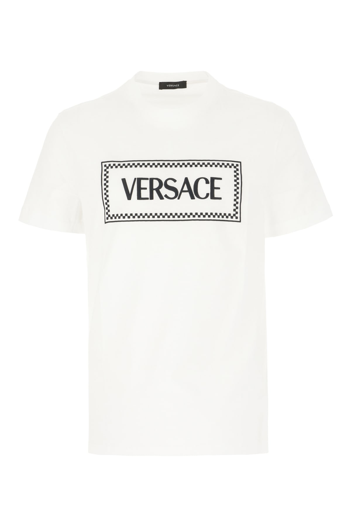 Versace White Cotton T-shirt In Optical White