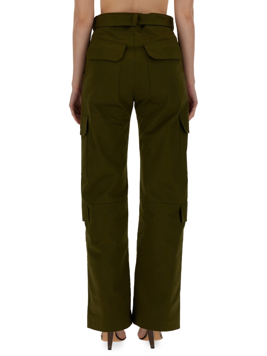 Shop Msgm Cargo Pants In Green